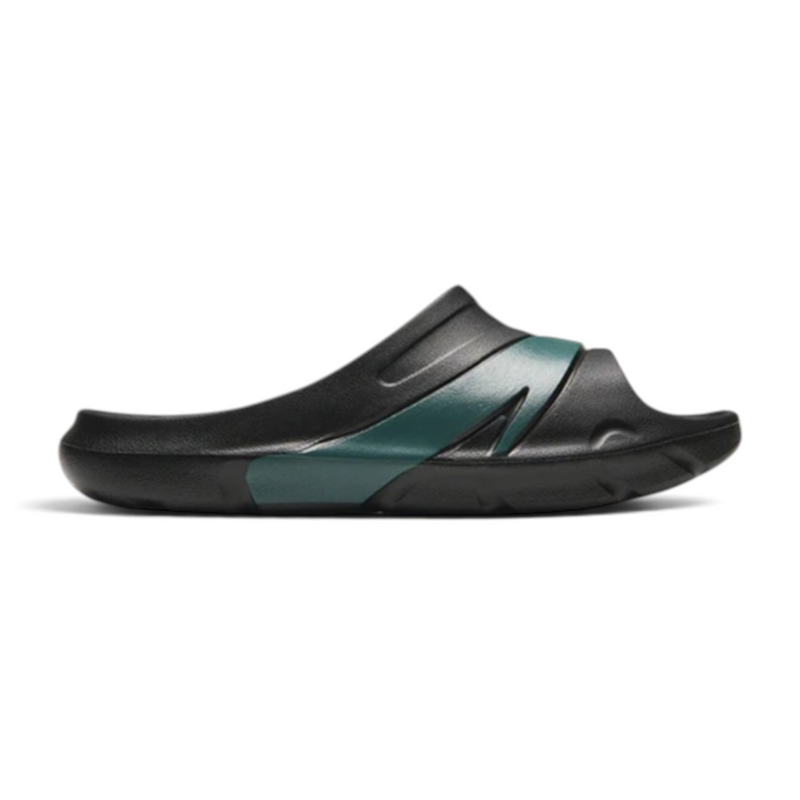 FRG Anta men's lifestyle slippers in black and green with a contoured slip-on design for casual everyday comfort.