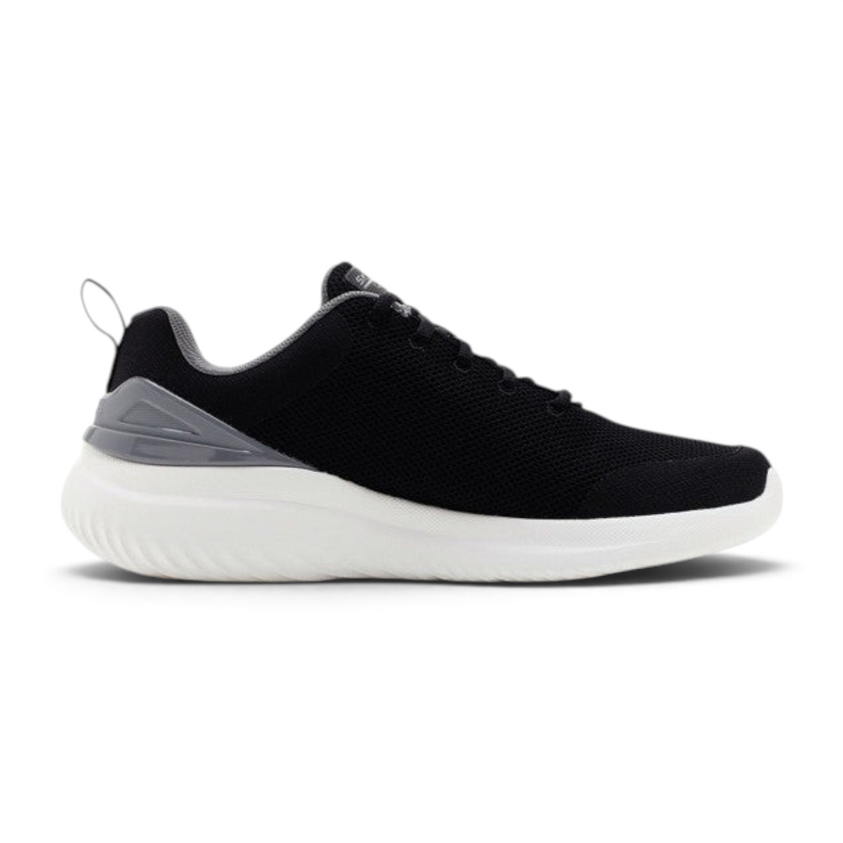 FRG Skechers Comfort Flex Drinn black and white lace-up sports shoe with cushioned sole for city walking