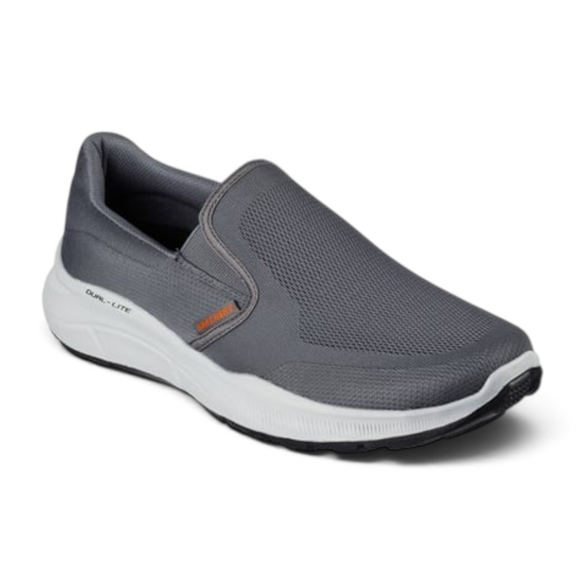 FRG Skechers Equalizer 5.0 grey vegan slip-on sneaker with memory foam insole and white cushioned midsole