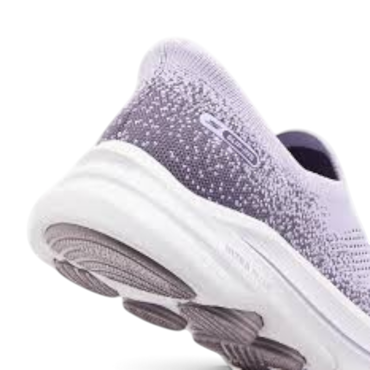 FRG Skechers GO WALK 8 Nova lavender slip-on sneaker with white Ultra Go cushioned sole and knit upper detail