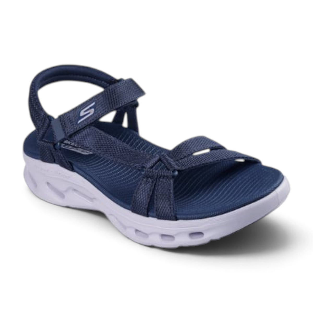 FRG GO WALK ARCH FIT 2.0 ANNIE navy blue athletic sandal with adjustable hook-and-loop straps and cushioned sole