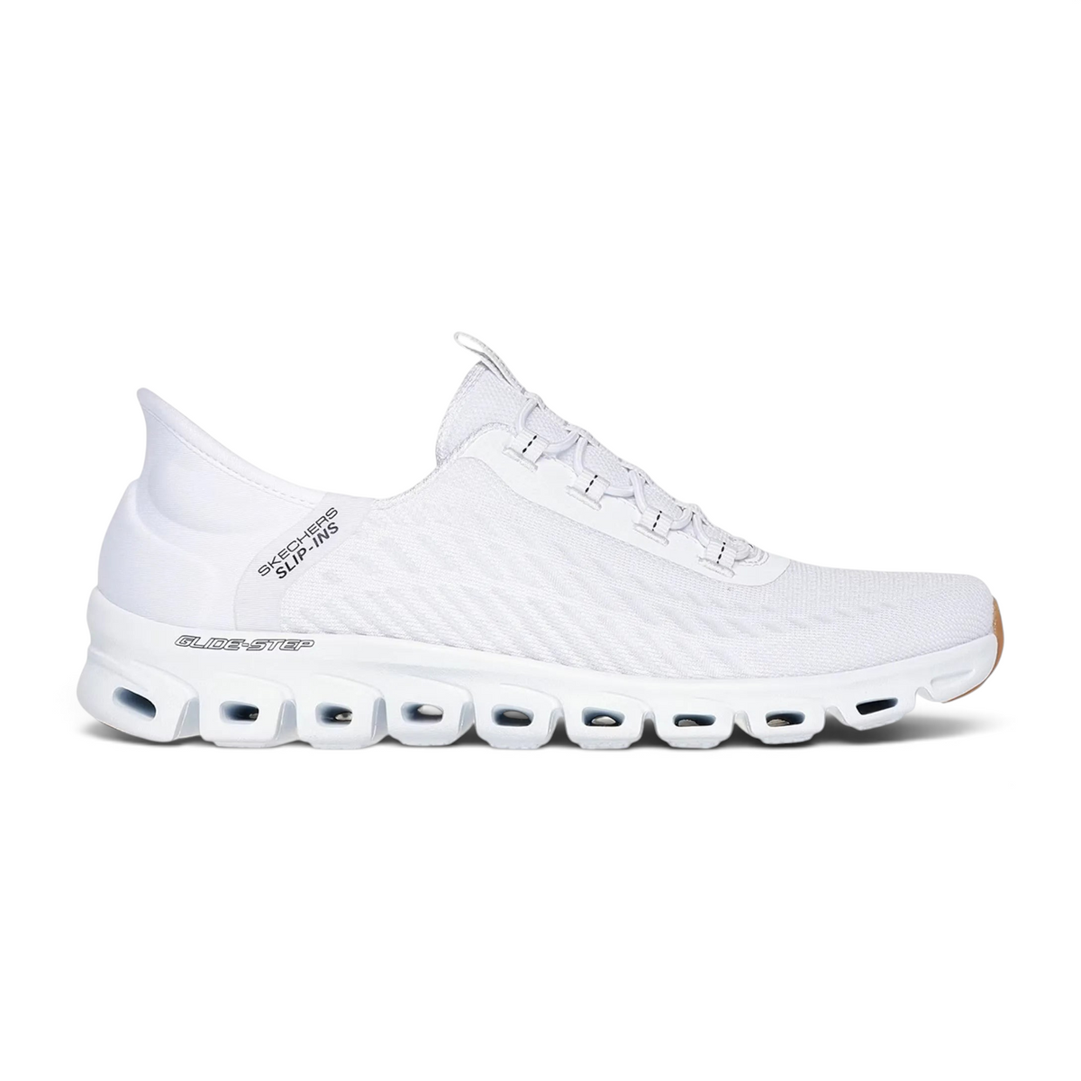FRG GLIDE-STEP TRANQUILITY white slip-on athletic sneaker with breathable mesh upper and cushioned geometric sole