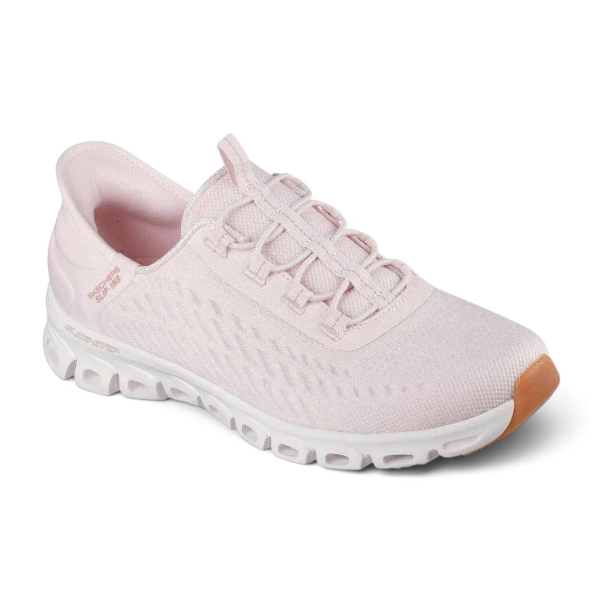 FRG GLIDE-STEP TRANQUILITY light pink slip-on sneaker with a breathable mesh upper and white cushioned sole