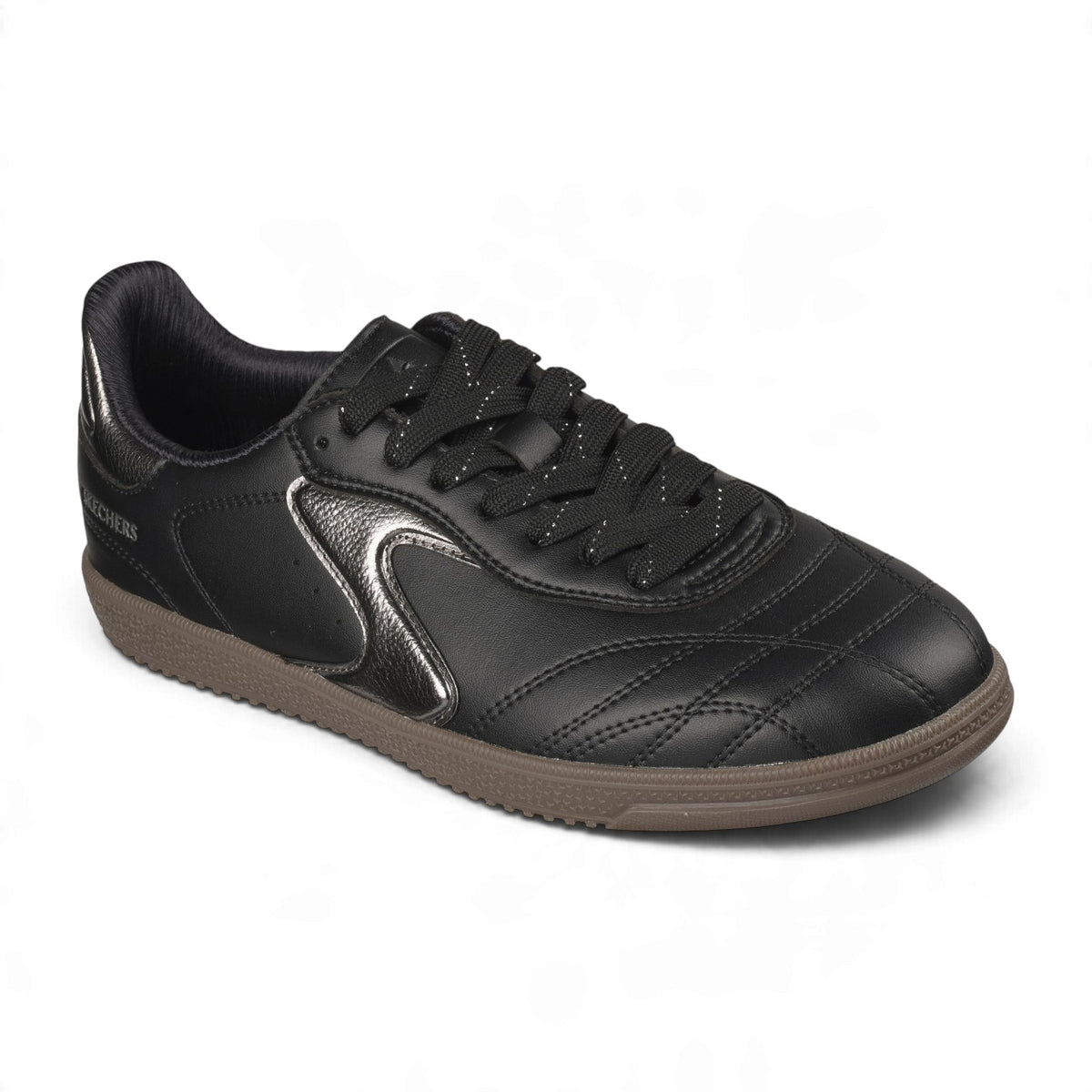 Skechers Women's Hotshot Simply Stitched Lace-Up Sneakers – Black/Silver – product view 2