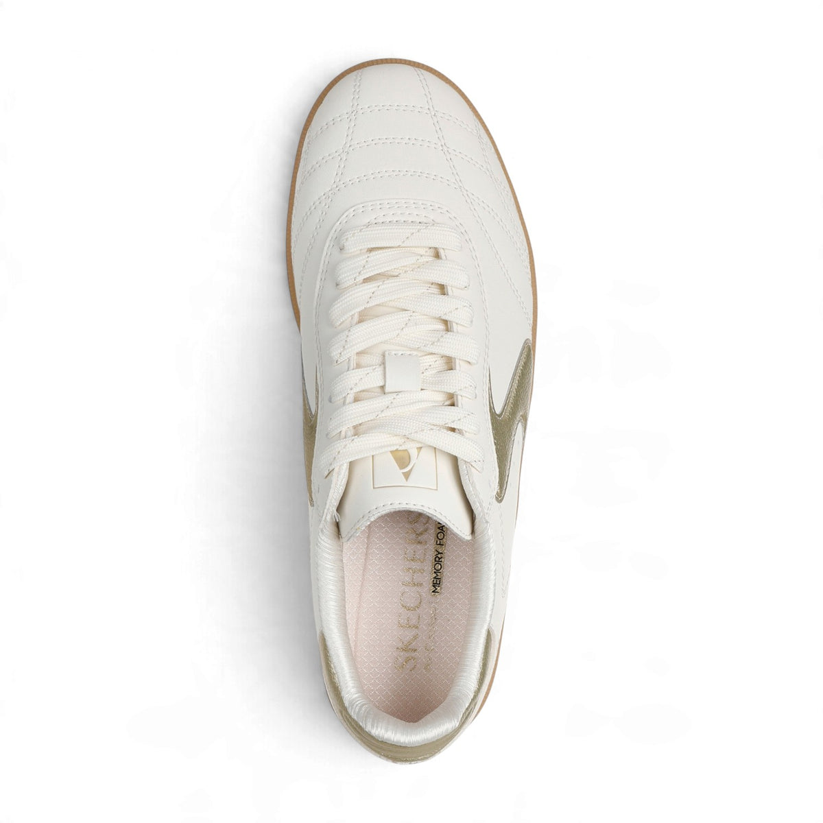 Skechers Women's Hotshot Simply Stitched Lace-Up Sneakers – Natural/Gold – product view 4