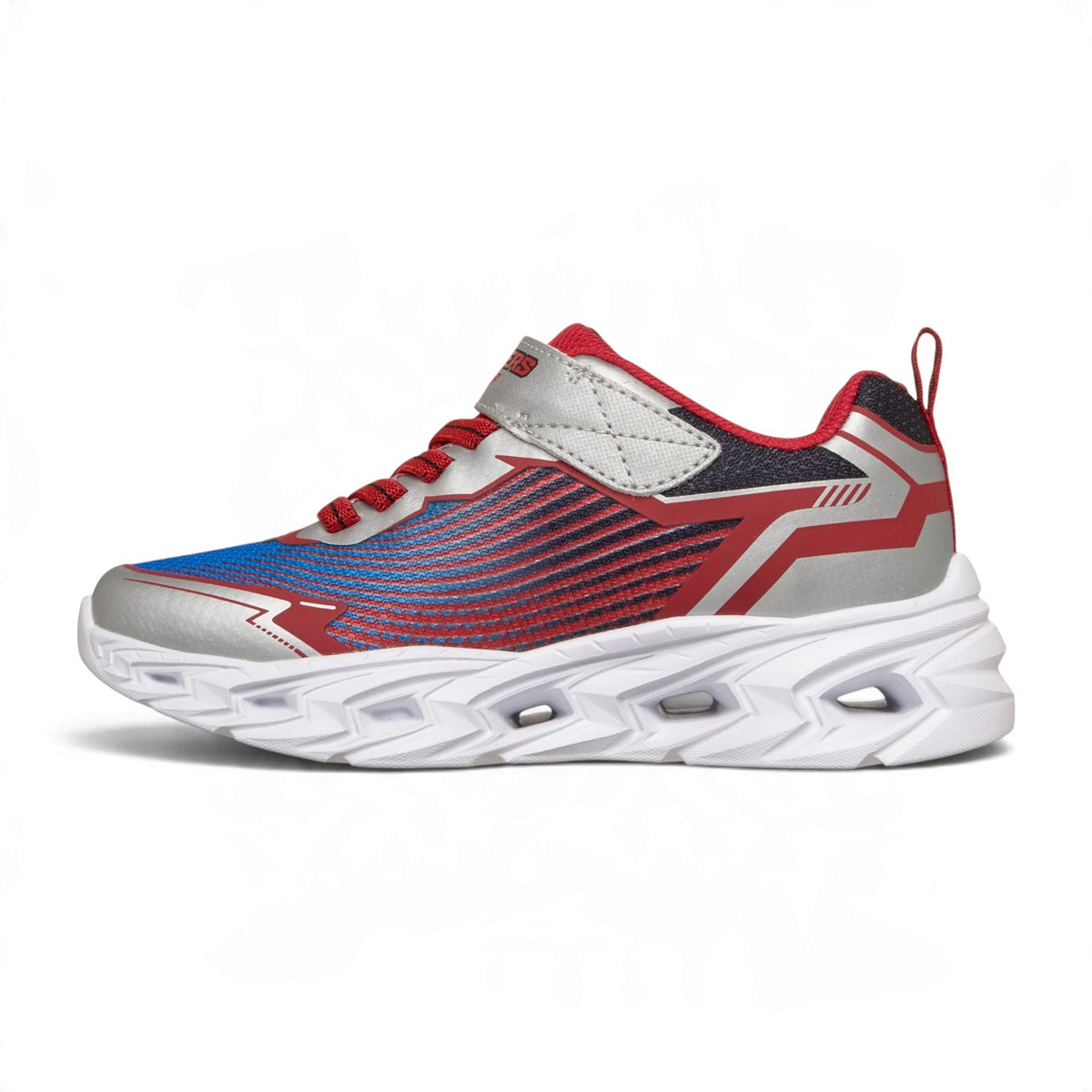 Skechers Boys' S-Lights Vortex 3.0 Light-Up Sneakers – Silver/Red – product view 3
