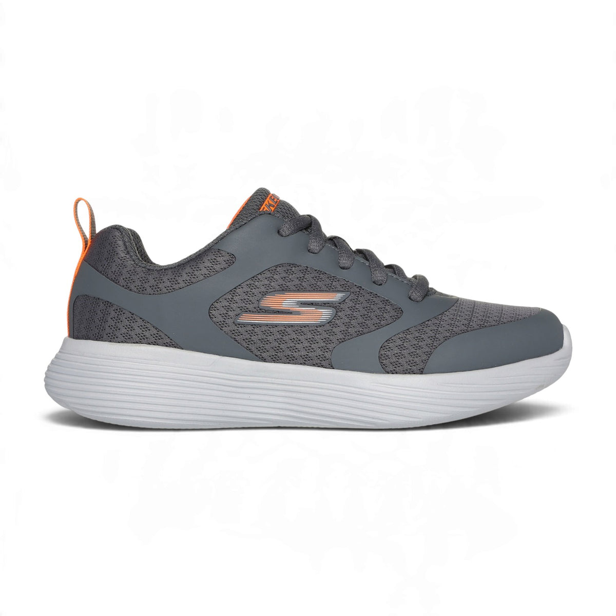 Skechers Boys' GO RUN 400 V2 Lace-Up Sneakers – Charcoal/Orange – product view 1