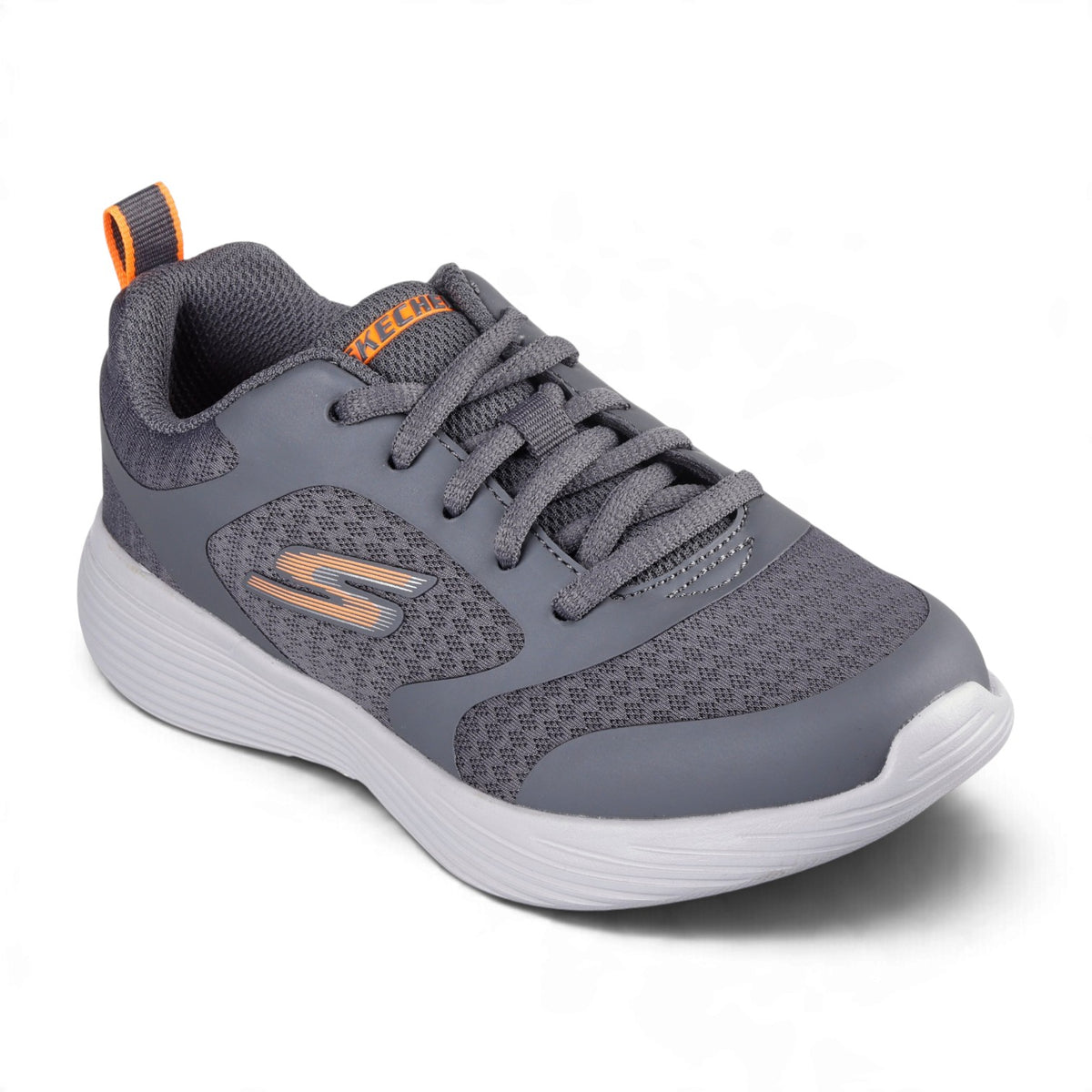 Skechers Boys' GO RUN 400 V2 Lace-Up Sneakers – Charcoal/Orange – product view 2