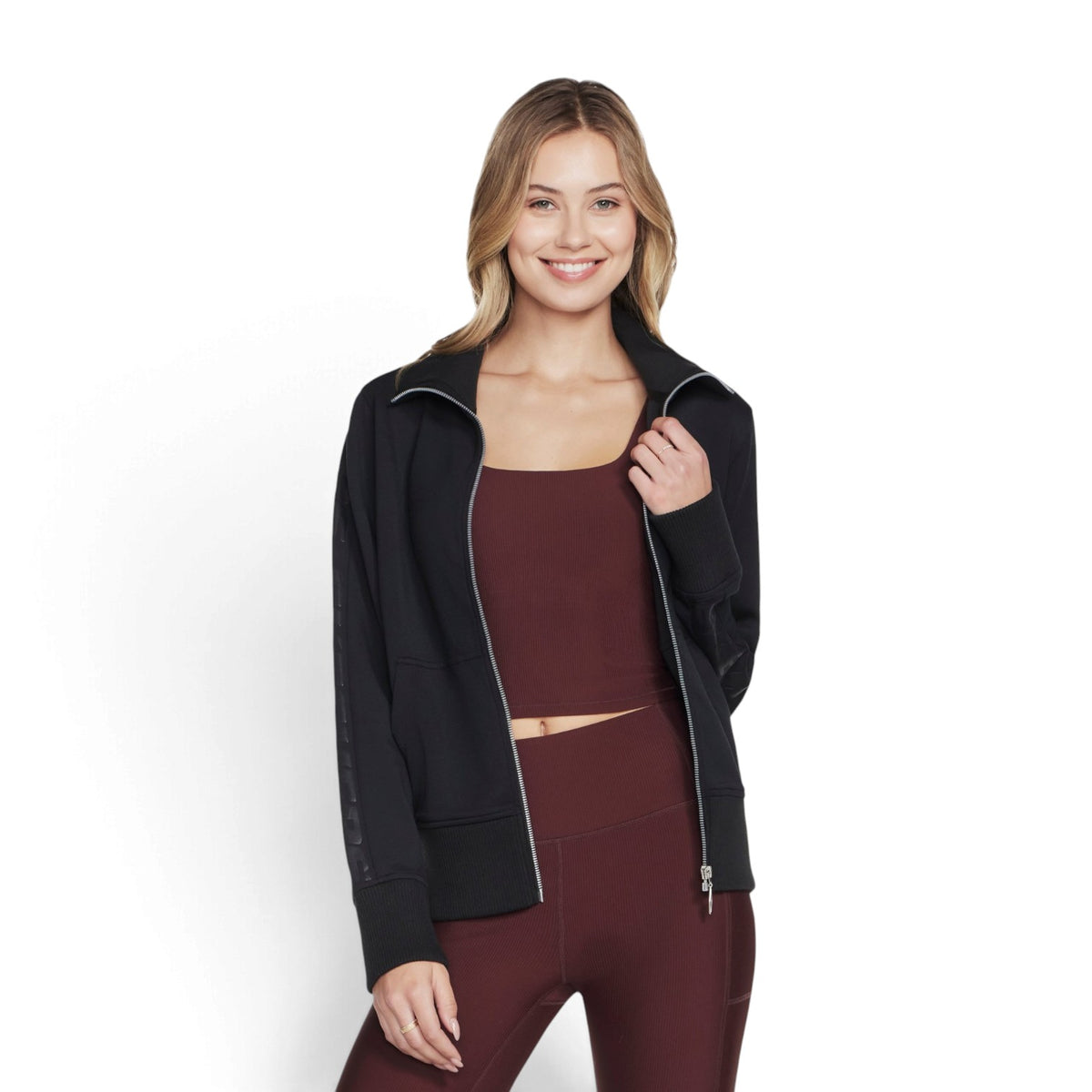 Skechers Women's SkechCloud Heritage Jacket – Bold Black – product view 3