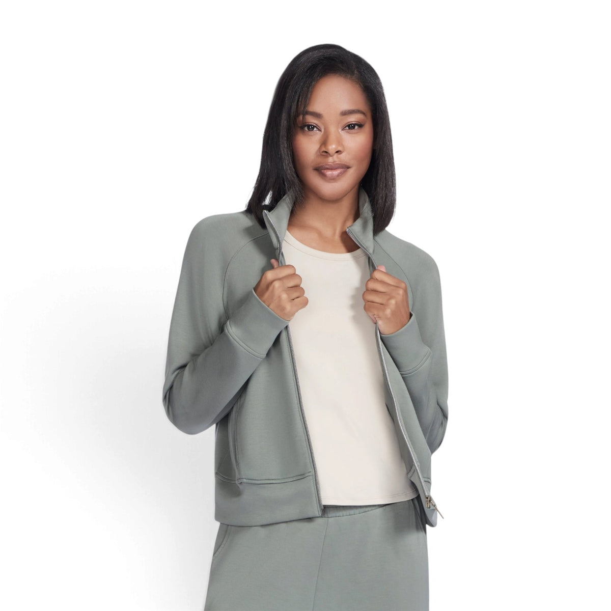 Skechers Women's SKECHLUXE Elevate Jacket – Agave/Chinois – product view 1