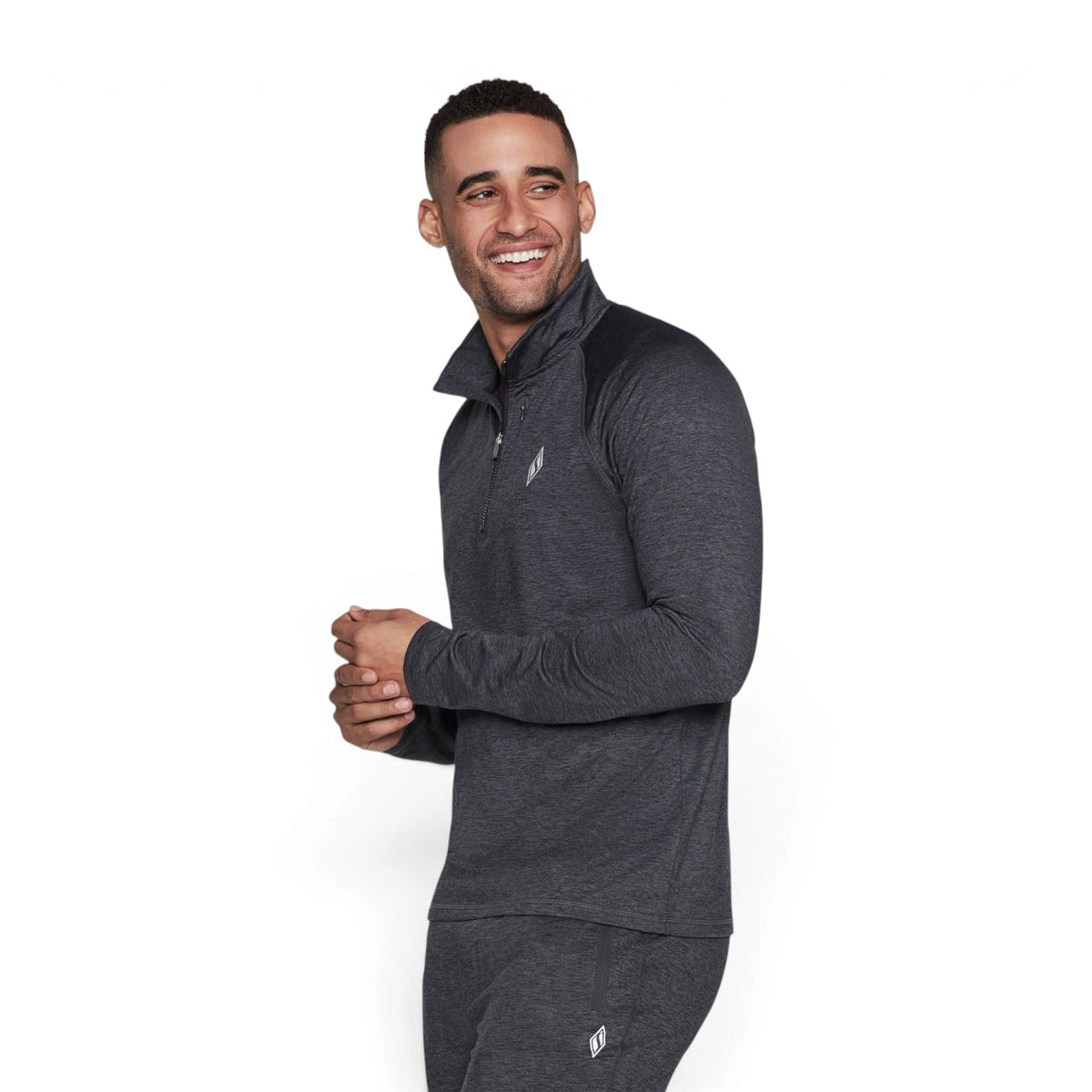 Skechers Men's Skech-Knits ULTRA GO Quarter-Zip Top – Charcoal – product view 1