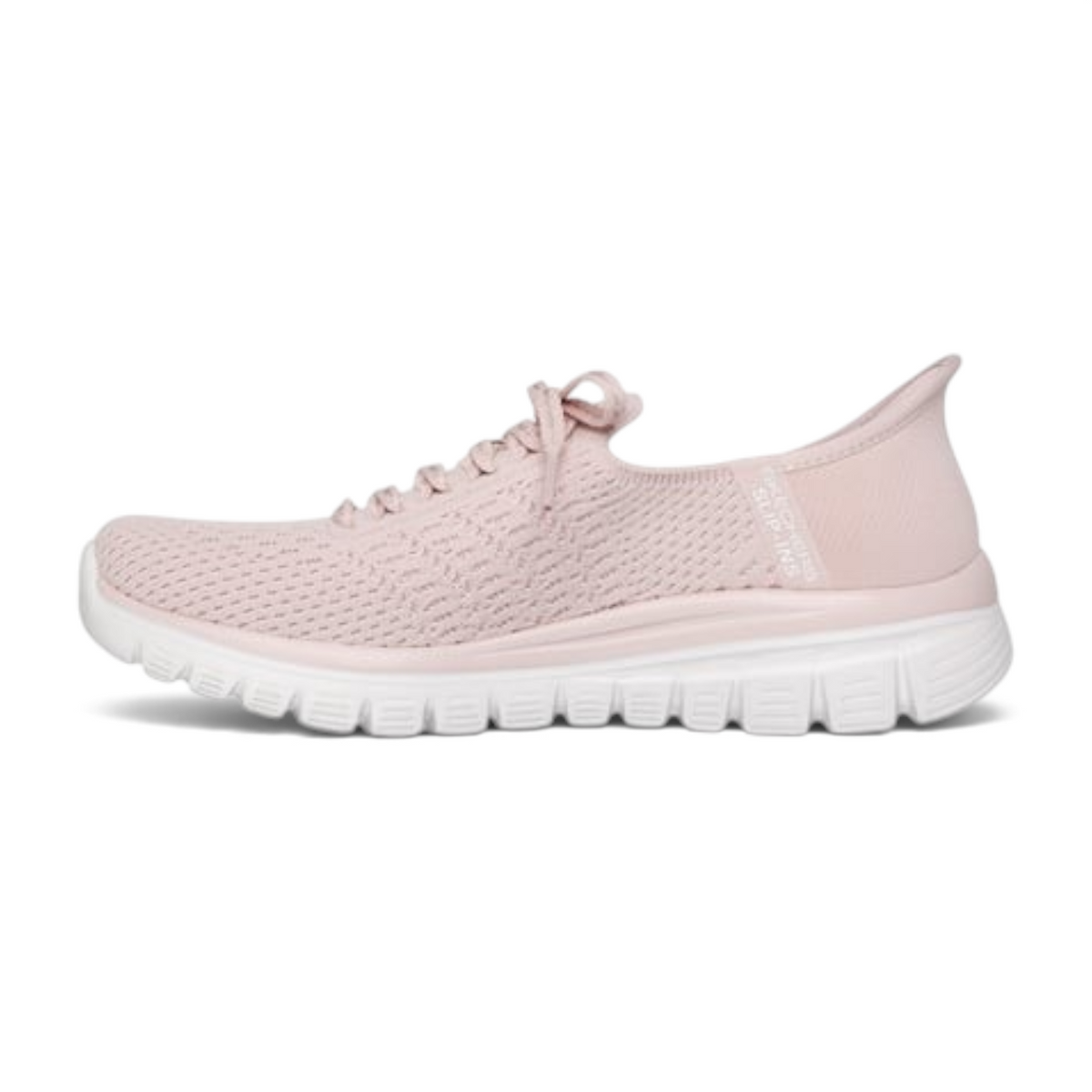 FRG GRACEFUL FIRST BLUSH light pink slip-on sneakers with breathable knit upper and white cushioned sole