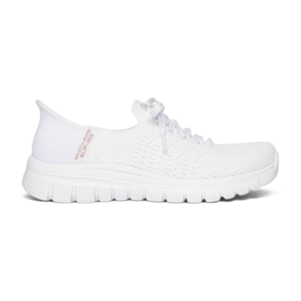 FRG GRACEFUL FIRST BLUSH white slip-in sneakers with breathable knit mesh upper and cushioned sole