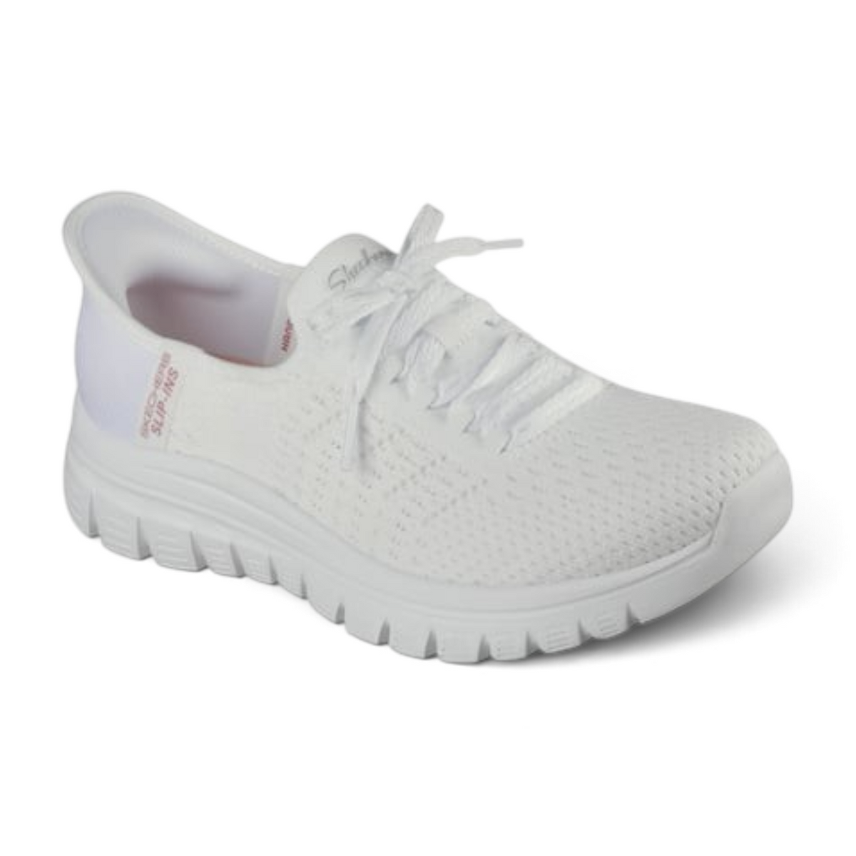 FRG GRACEFUL FIRST BLUSH white slip-on athletic sneaker with breathable mesh upper and cushioned sole