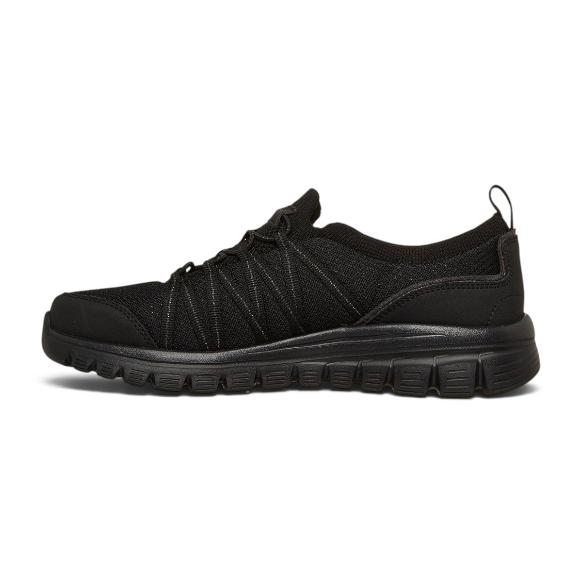 FRG SKECHERS Street Tres-Air Uno Vision-Airy slip-in sneakers in black with a breathable mesh upper and thick sole