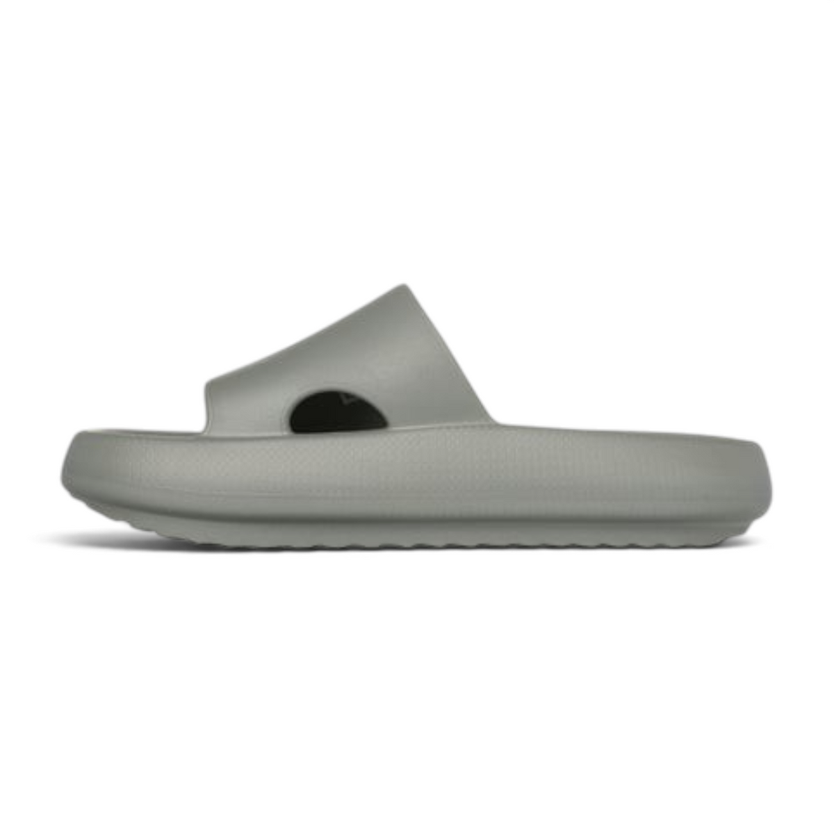 FRG Women Arch Fit Horizon molded single band slide in grey, featuring a contoured footbed and minimalist design.