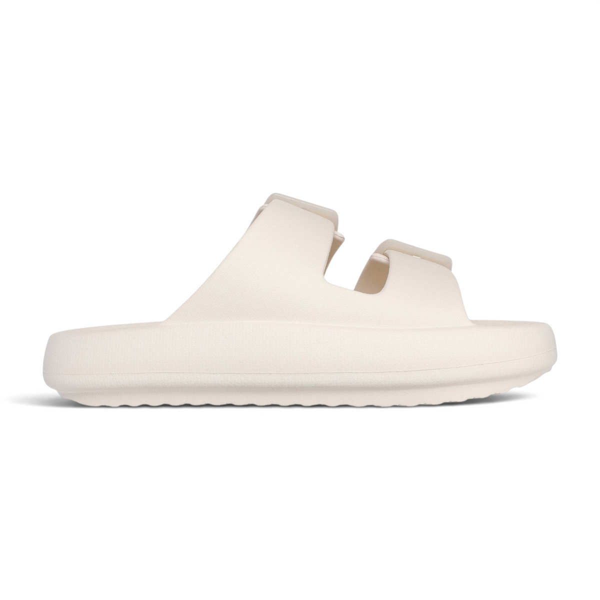 FRG Skechers Foamies Arch Fit dual-band slide sandal in natural foam with supportive arch design