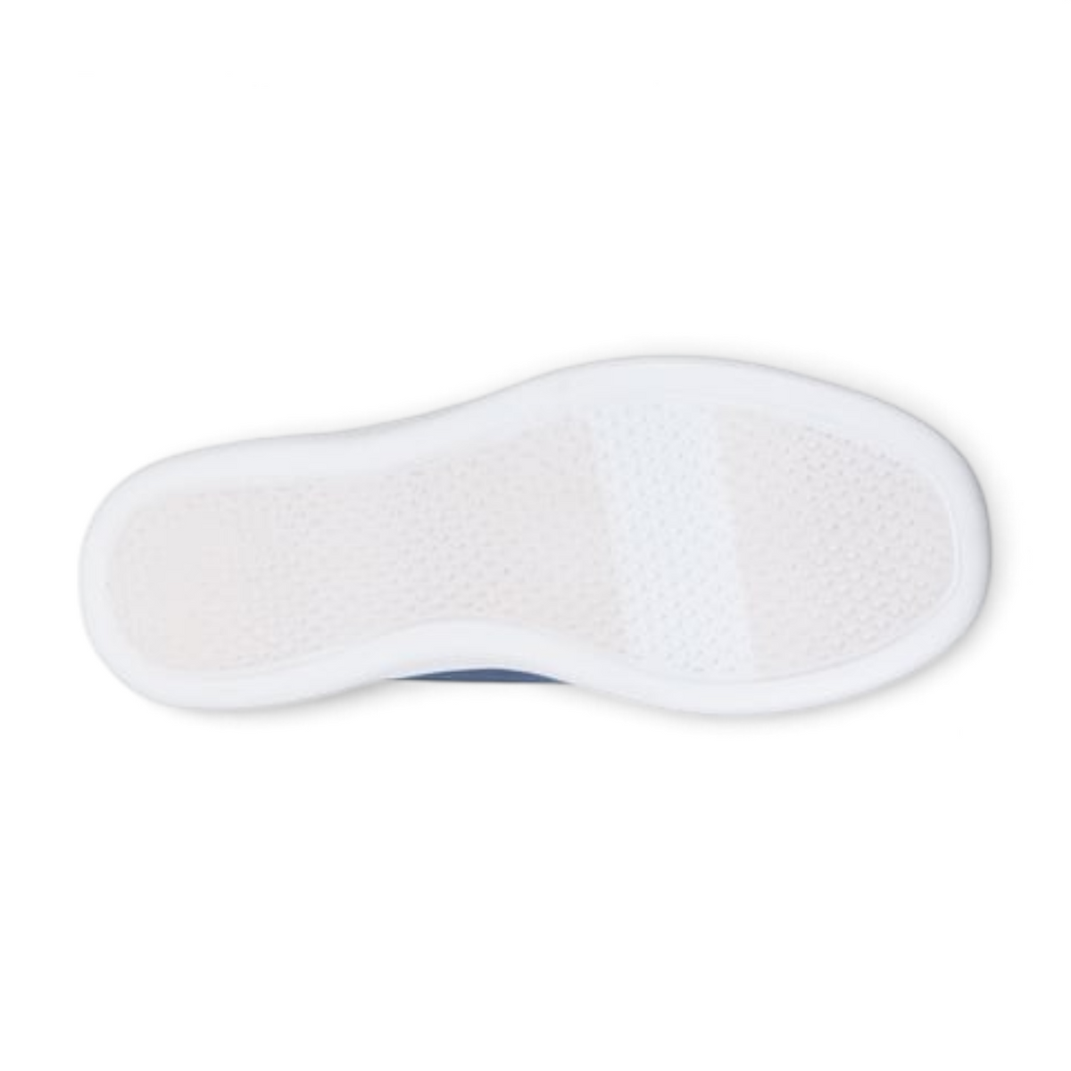 FRG BOBS Skip Cute slip-in sneaker showing the white textured rubber outsole from a bottom view