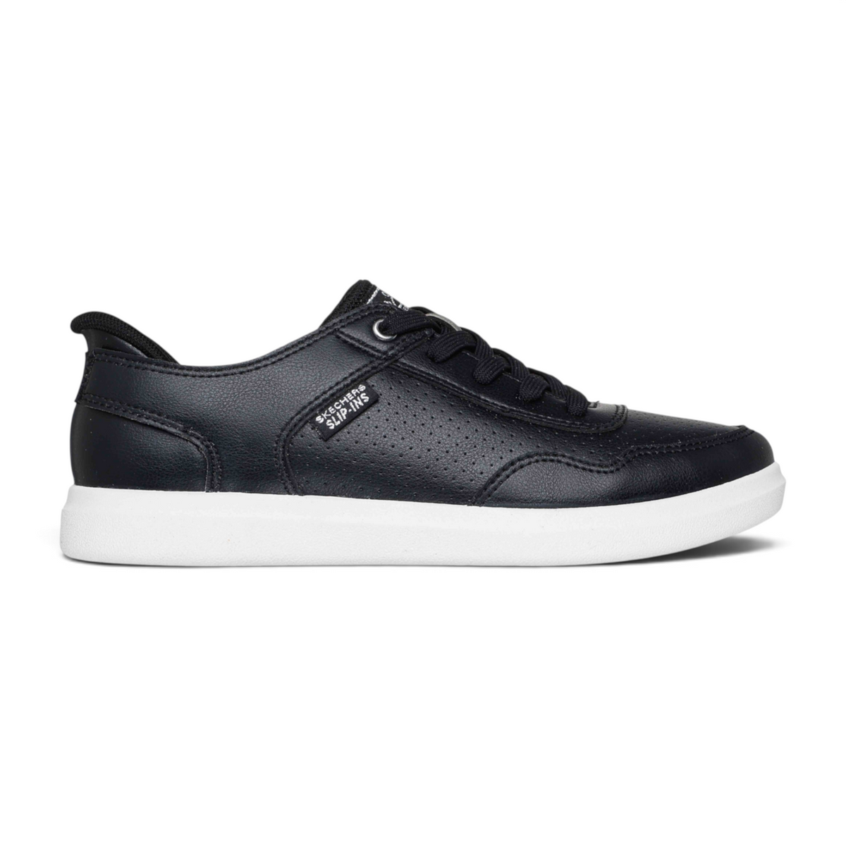 FRG BOBS D'VINE - SO HOOKED black slip-in sneakers with perforated detailing and a white rubber sole