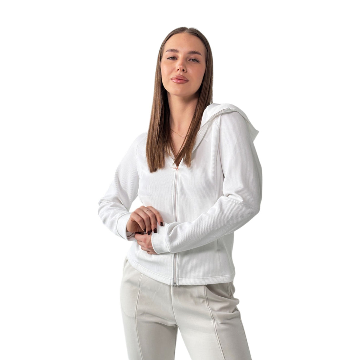 ANTA Knit Track Top - White