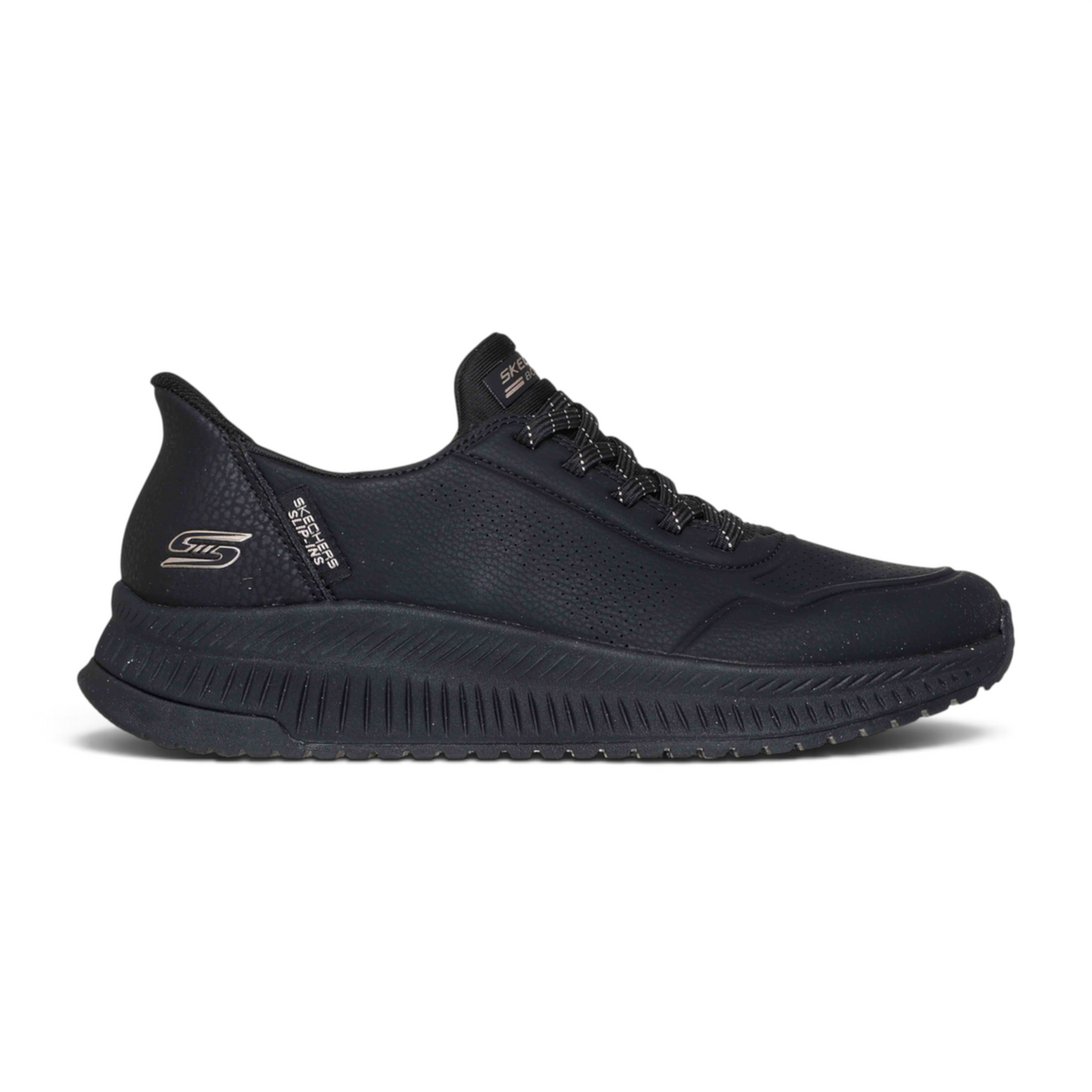 FRG BOBS SQUAD 4 - KEY LOOK black slip-on sneaker with perforated synthetic upper and cushioned athletic sole
