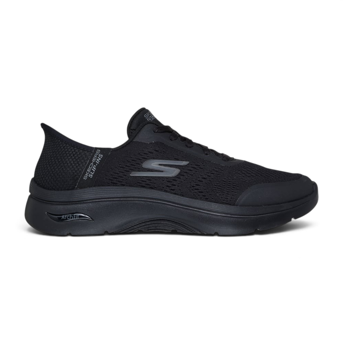 FRG Skechers GO Walk Arch Fit 2.0 Valencia black knit slip-in walking shoe with arch support