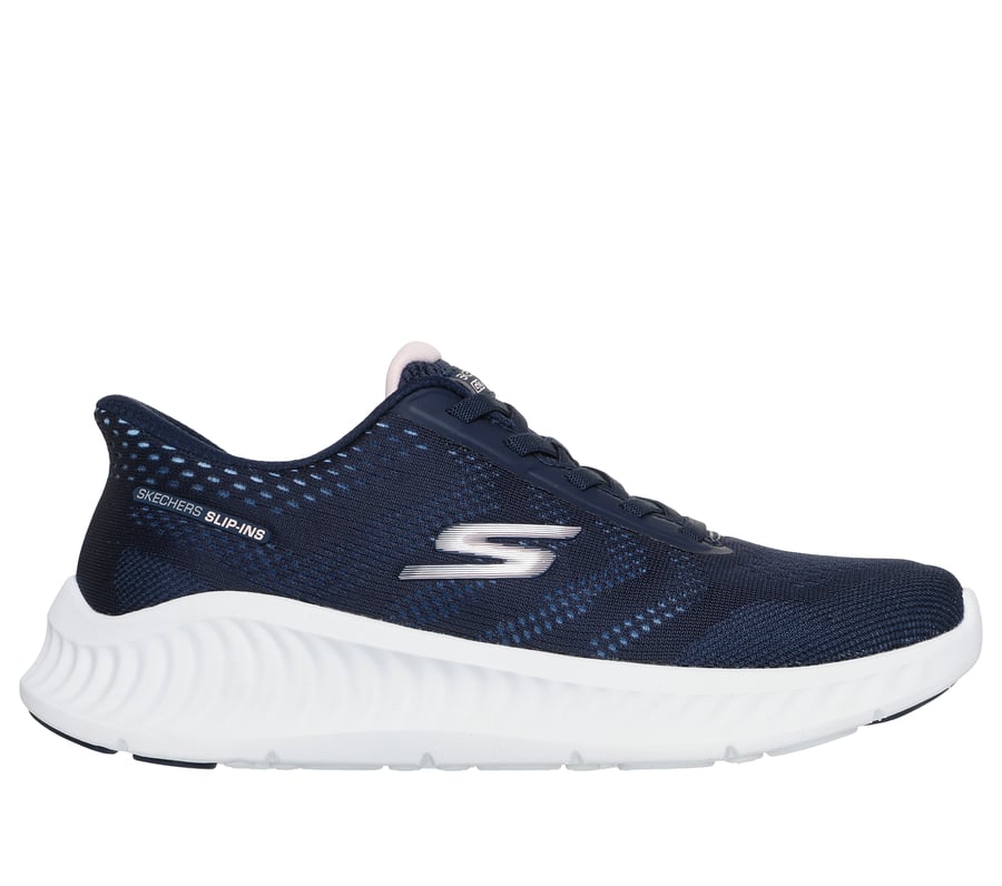 FRG Skechers GO WALK Now Khloe navy and white slip-in walking shoe with engineered mesh upper and cushioned sole