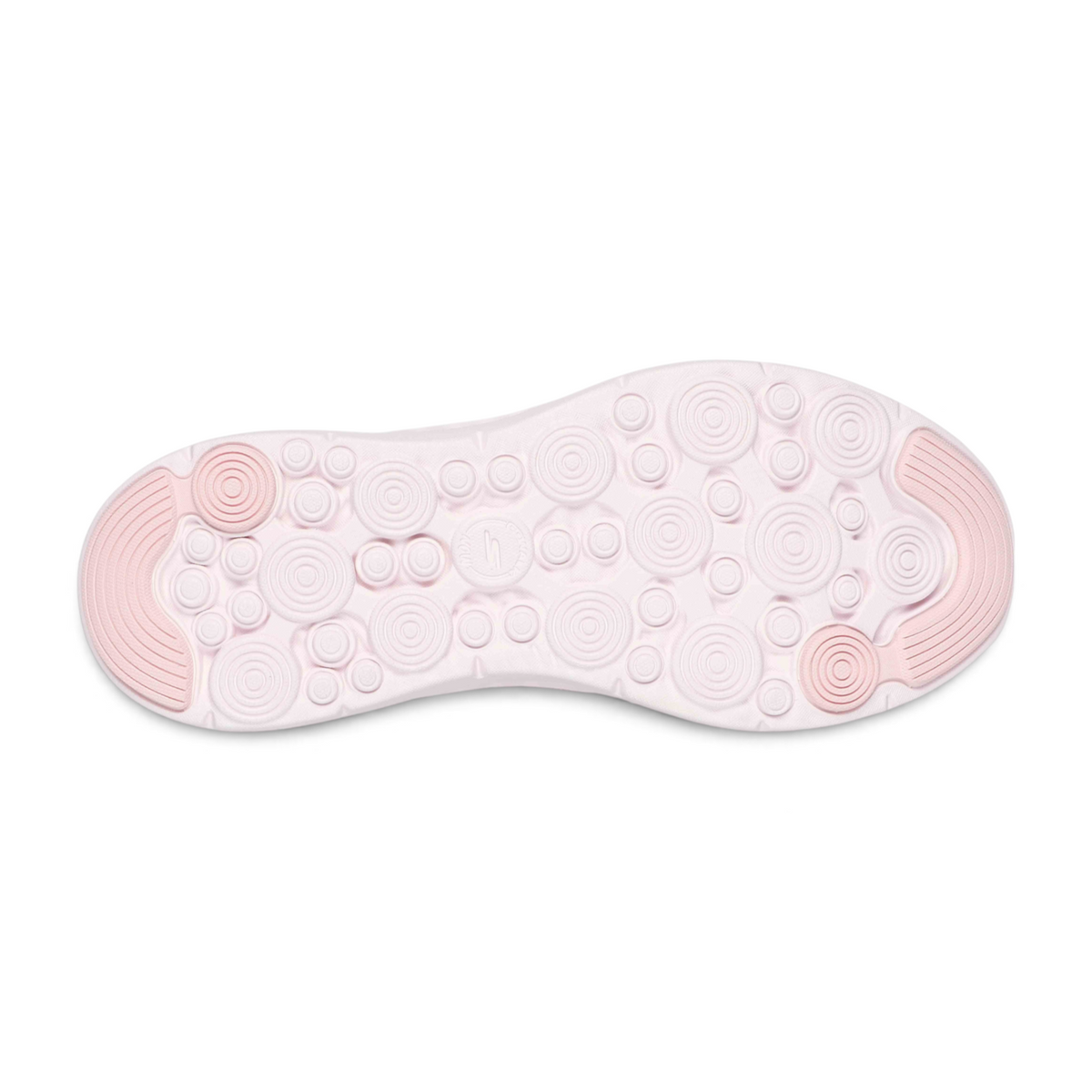 FRG GO WALK NOW - IVY sneaker outsole in light pink with a textured circular traction pattern