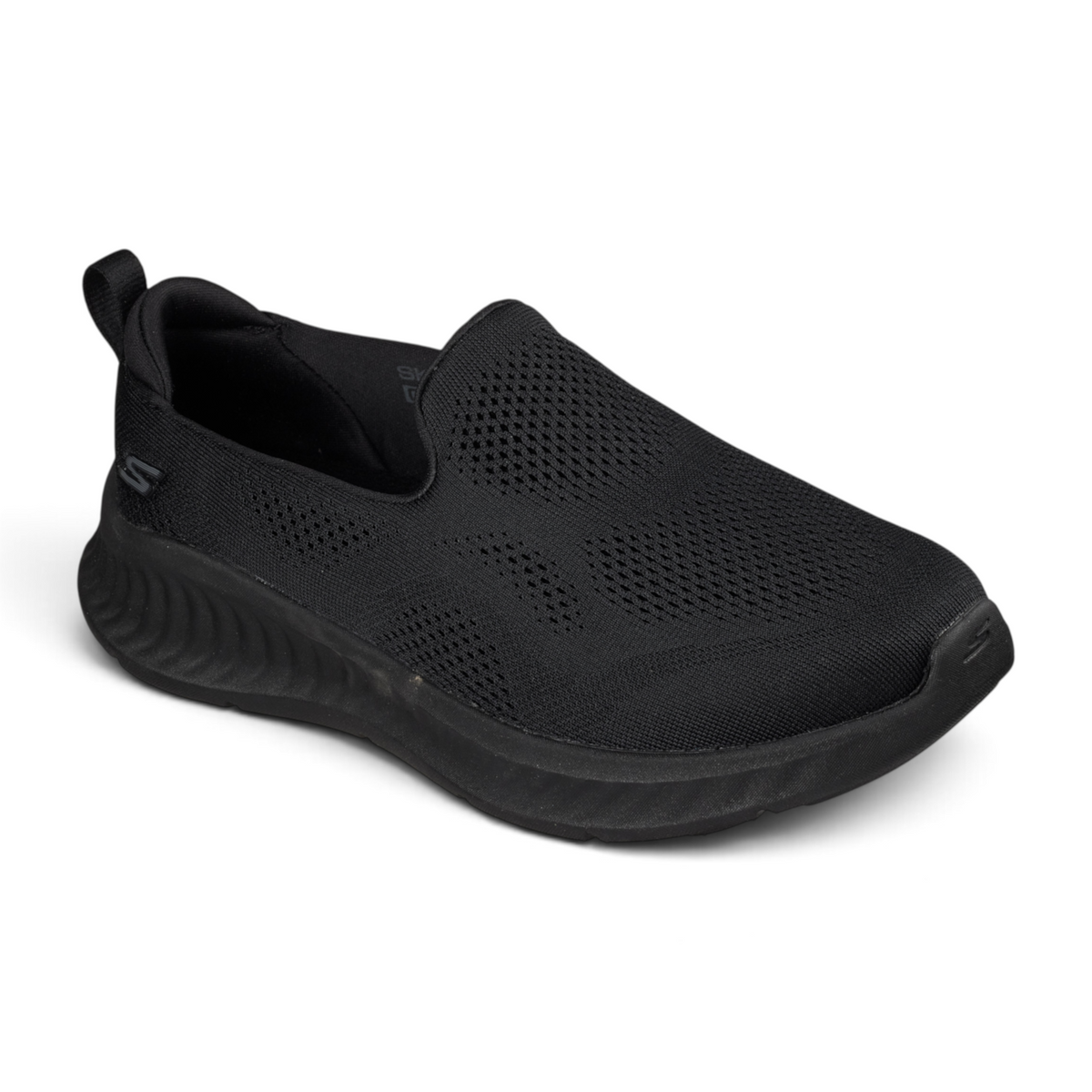FRG GO WALK NOW ELIANA black slip-on walking shoe with breathable mesh upper and cushioned sole