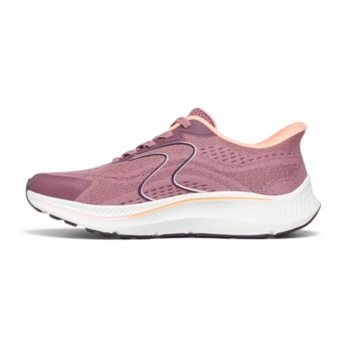 FRG GO RUN CONSISTENT 2.0 LOCKHART running shoe in mauve mesh with white cushioned midsole and peach accents