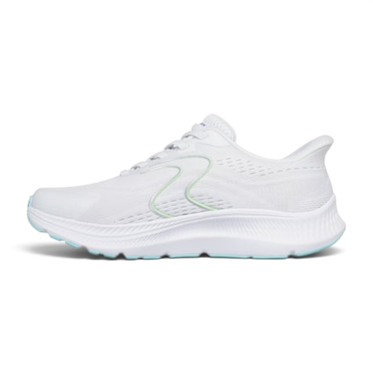 FRG GO RUN CONSISTENT 2.0 LOCKHART white running shoe with breathable mesh upper and light green side detailing