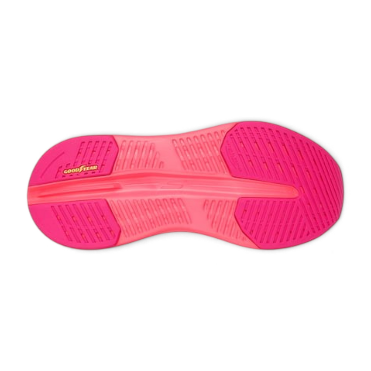FRG Max Cushioning Glide-Step Hartford sneaker featuring a bright pink Goodyear performance rubber outsole
