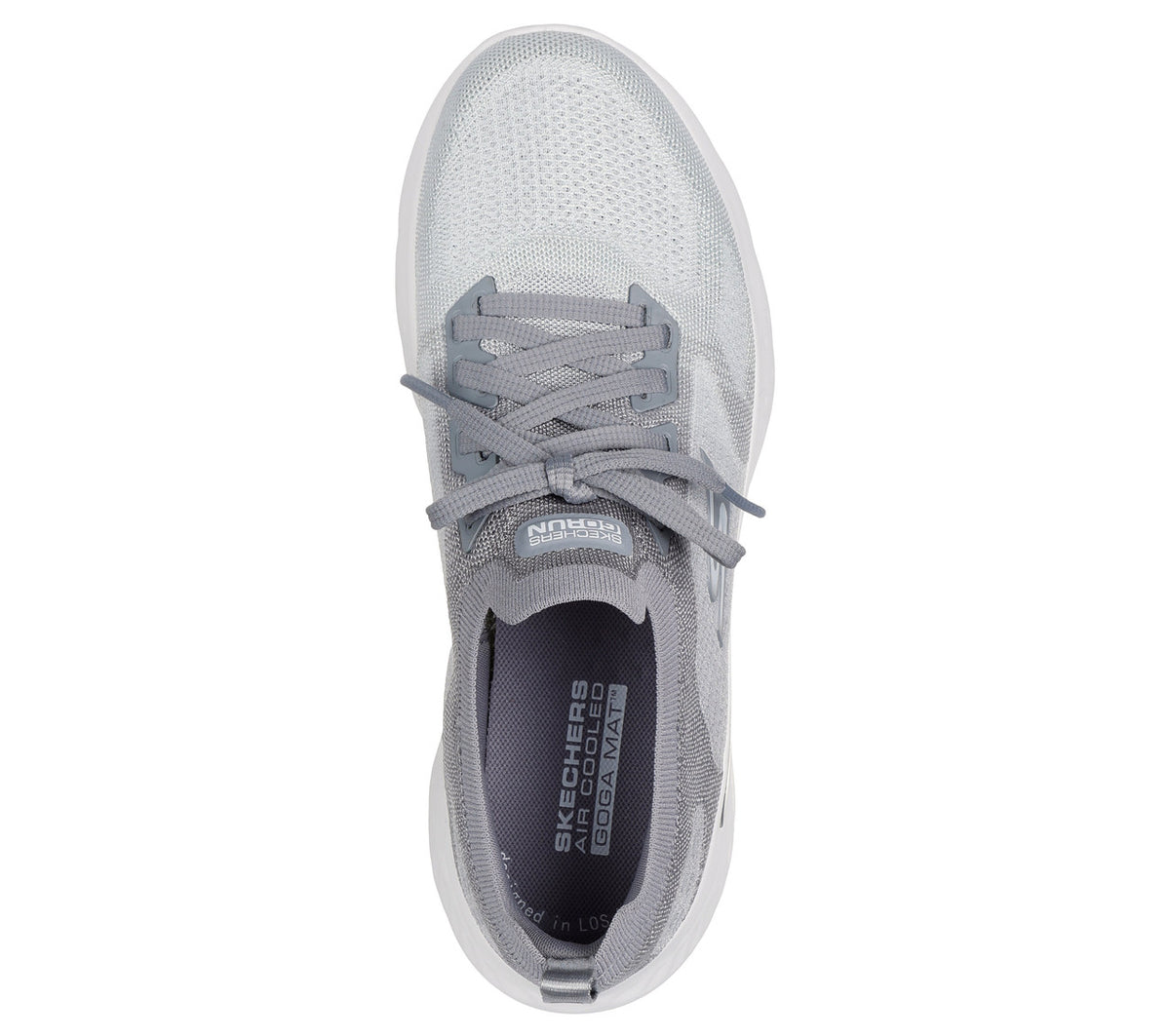 FRG Skechers GO Run Lite running shoe outsole in light gray with a cushioned, textured tread pattern
