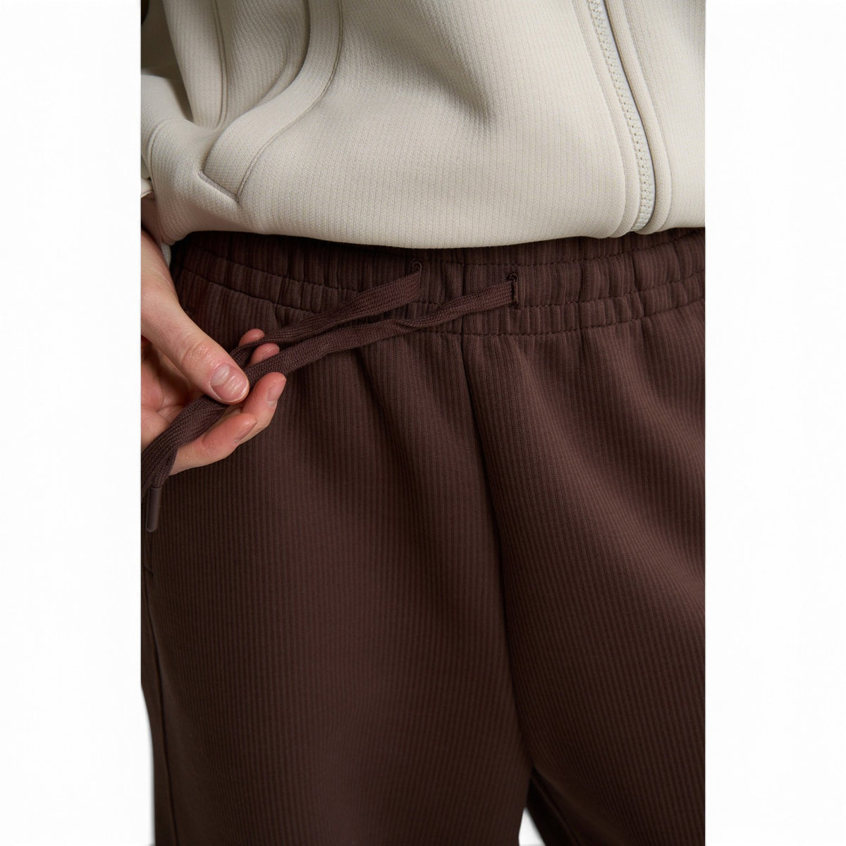 ANTA Knit Track Pants - Brown