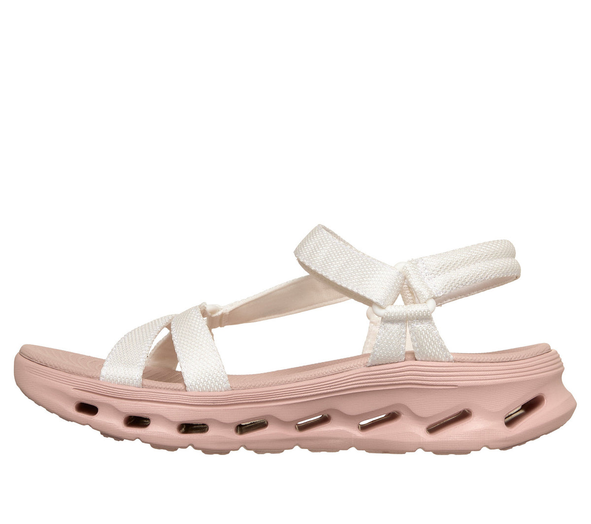 Skechers GO Walk Glide-Step 2.0 Sandal Rowen White Pink
