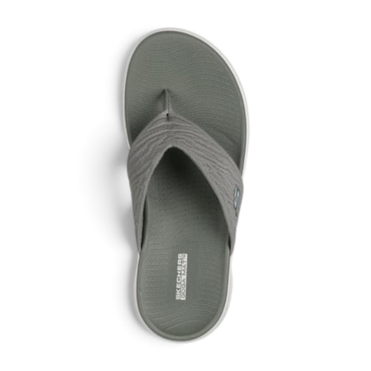 FRG Skechers GO WALK Flex Splendor grey 3-point thong sandal with engineered knit upper and Goga Mat footbed