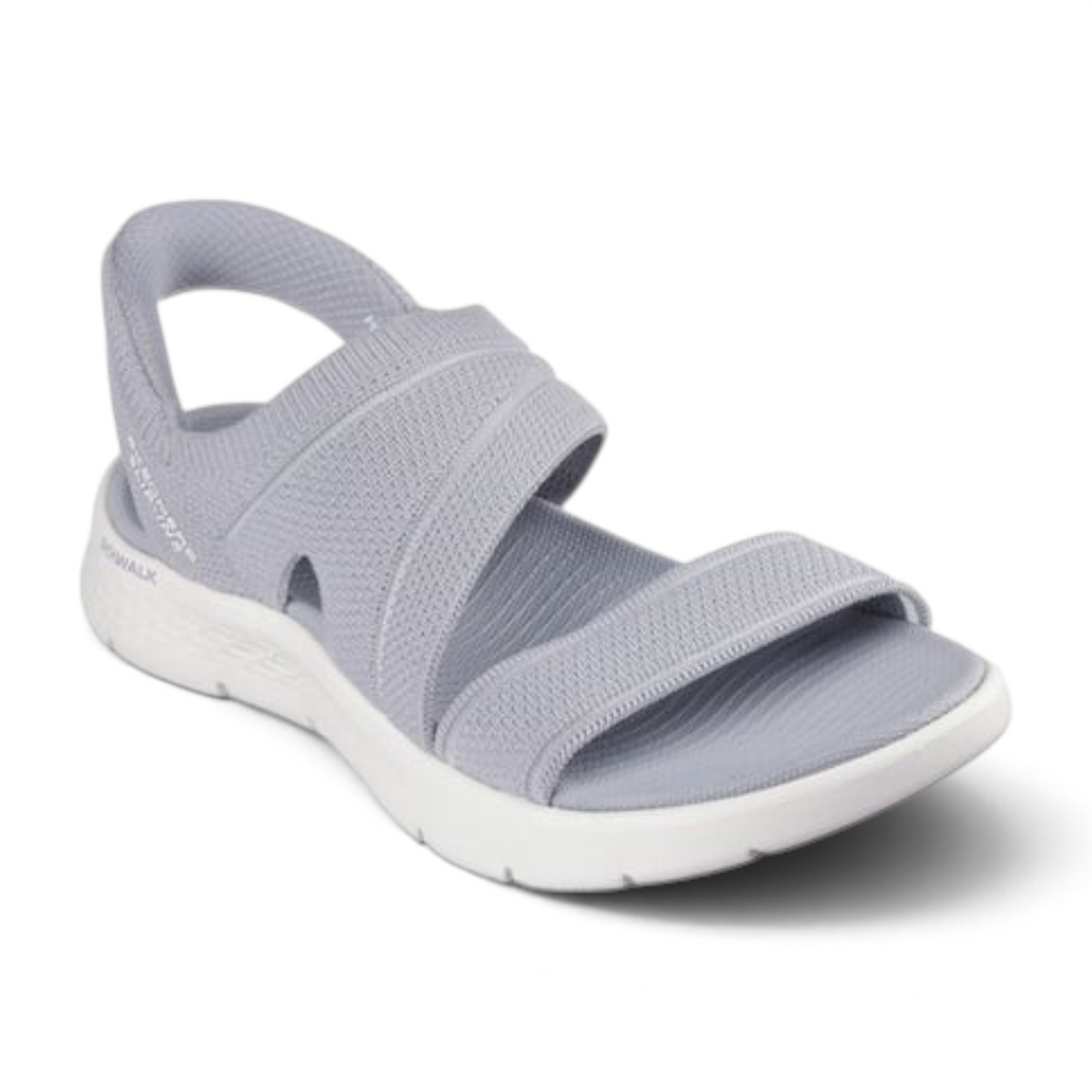 FRG SLIP-INS GO WALK FLEX ENTICING sandal in light grey with a comfortable knit upper and white cushioned sole