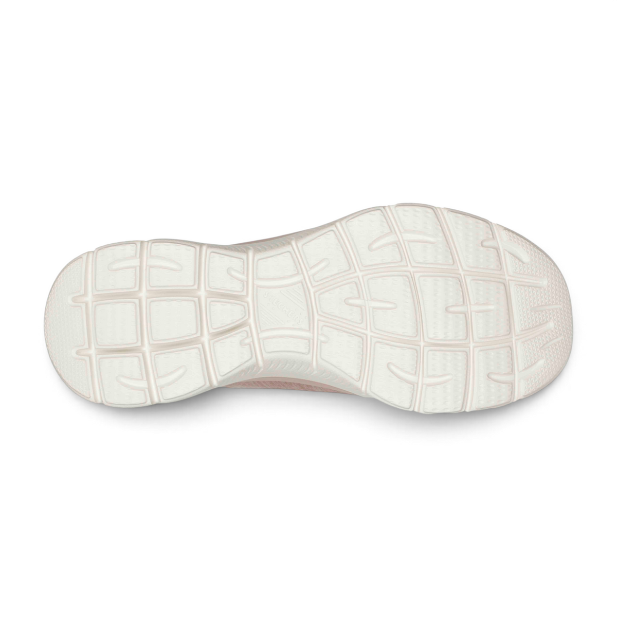 FRG Skechers Slip-ins Summits Dazzling Haze sneaker showing the flexible white traction outsole from below