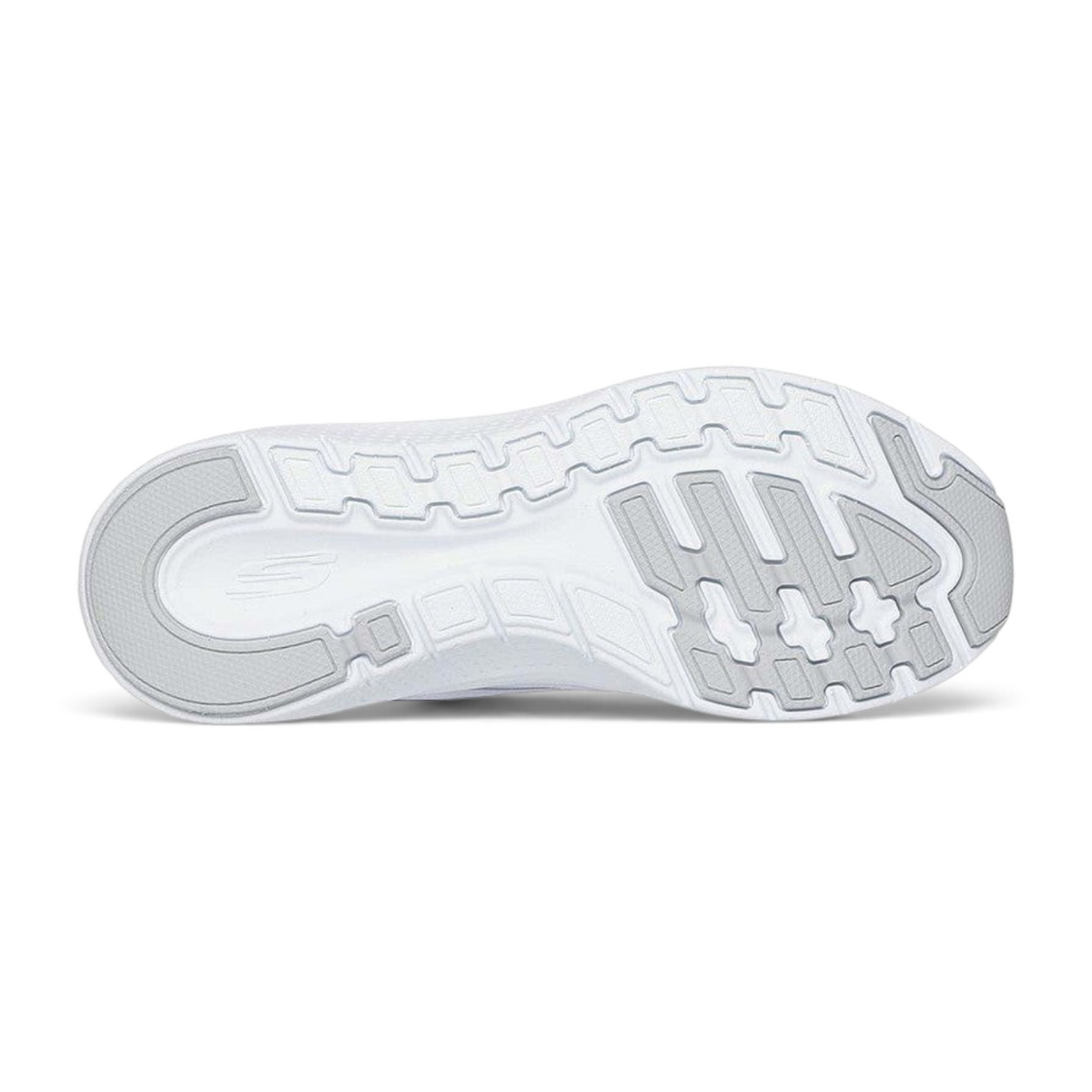 FRG Skechers Arch Fit 2.0 Sleek Stride white and silver sneaker outsole with textured traction pattern