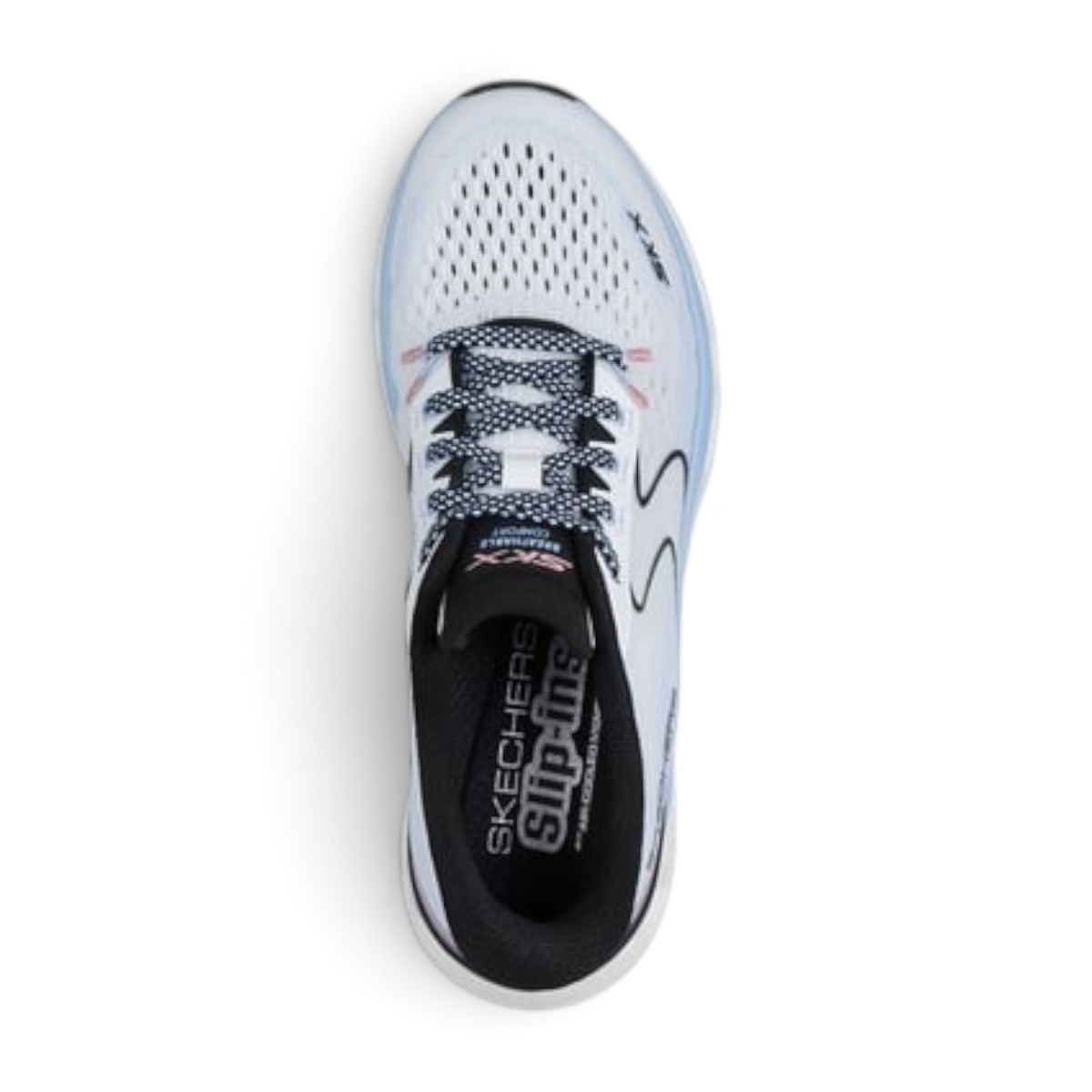 FRG GLIDE-STEP ALTUS ADRENALINE RUSH white breathable mesh slip-in athletic sneaker with patterned laces