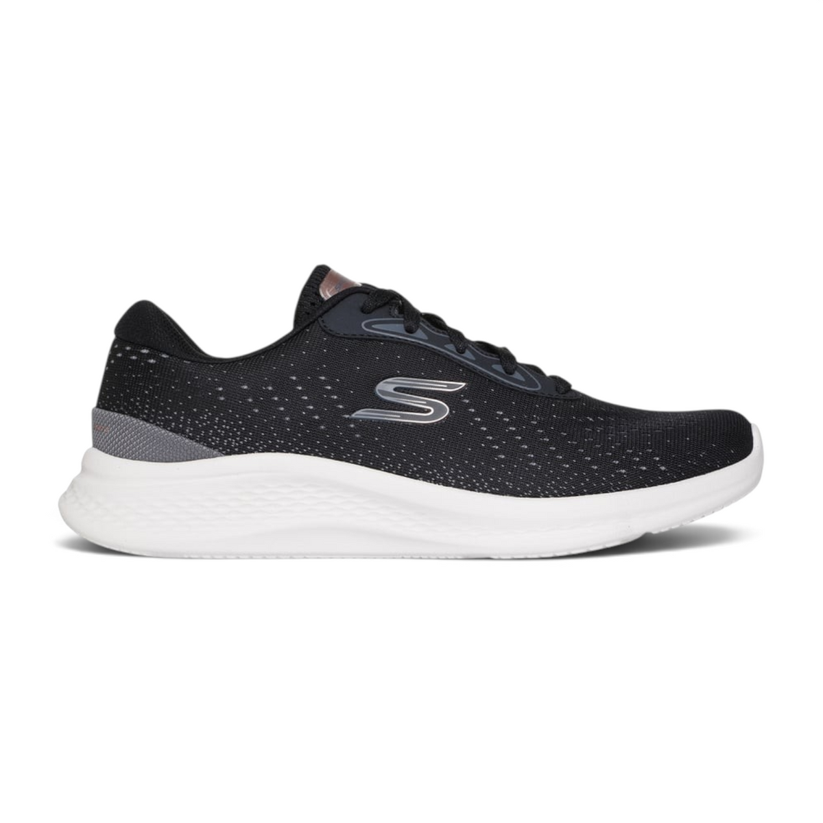 FRG Skechers Skech-Lite Pro 2.0 Fresh Flow black and white vegan lace-up sneaker with breathable mesh upper