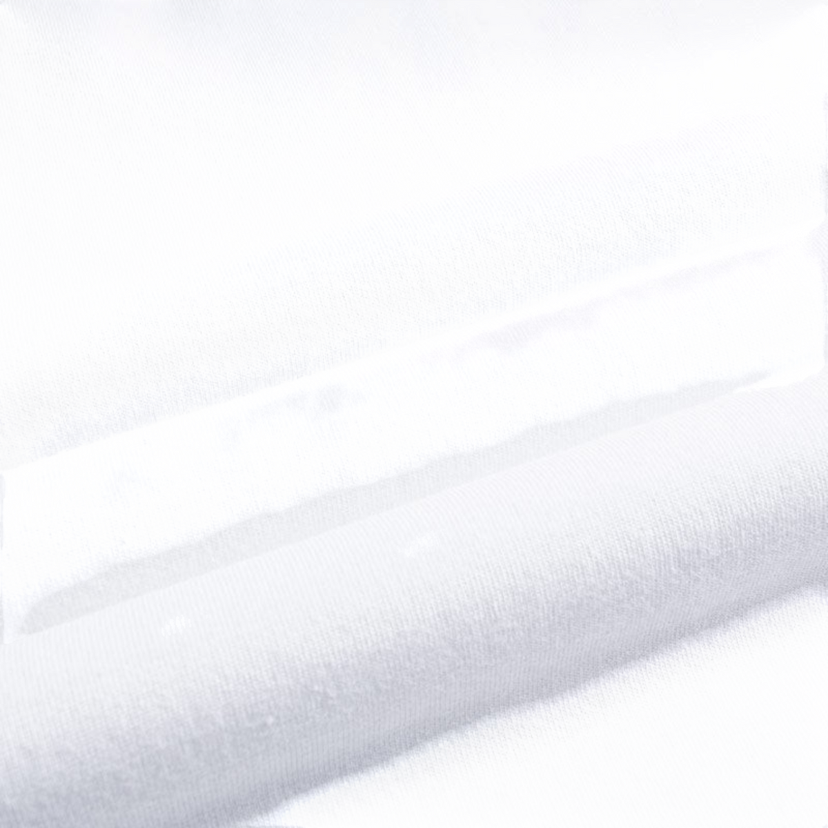 FRG white short sleeve cotton t-shirt fabric texture close up