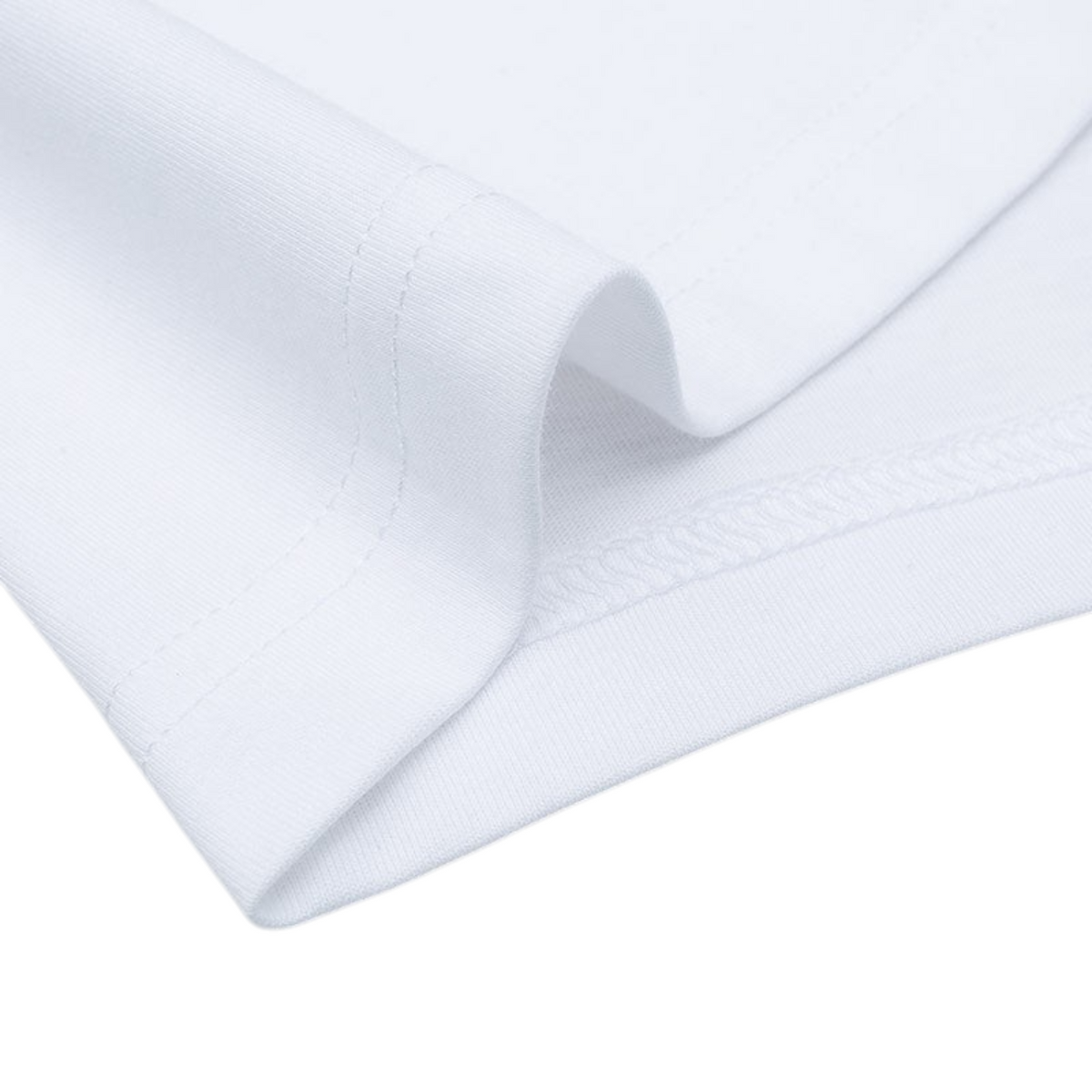 FRG ANTA Doll white cotton short sleeve t-shirt fabric detail showing premium stitching and soft texture