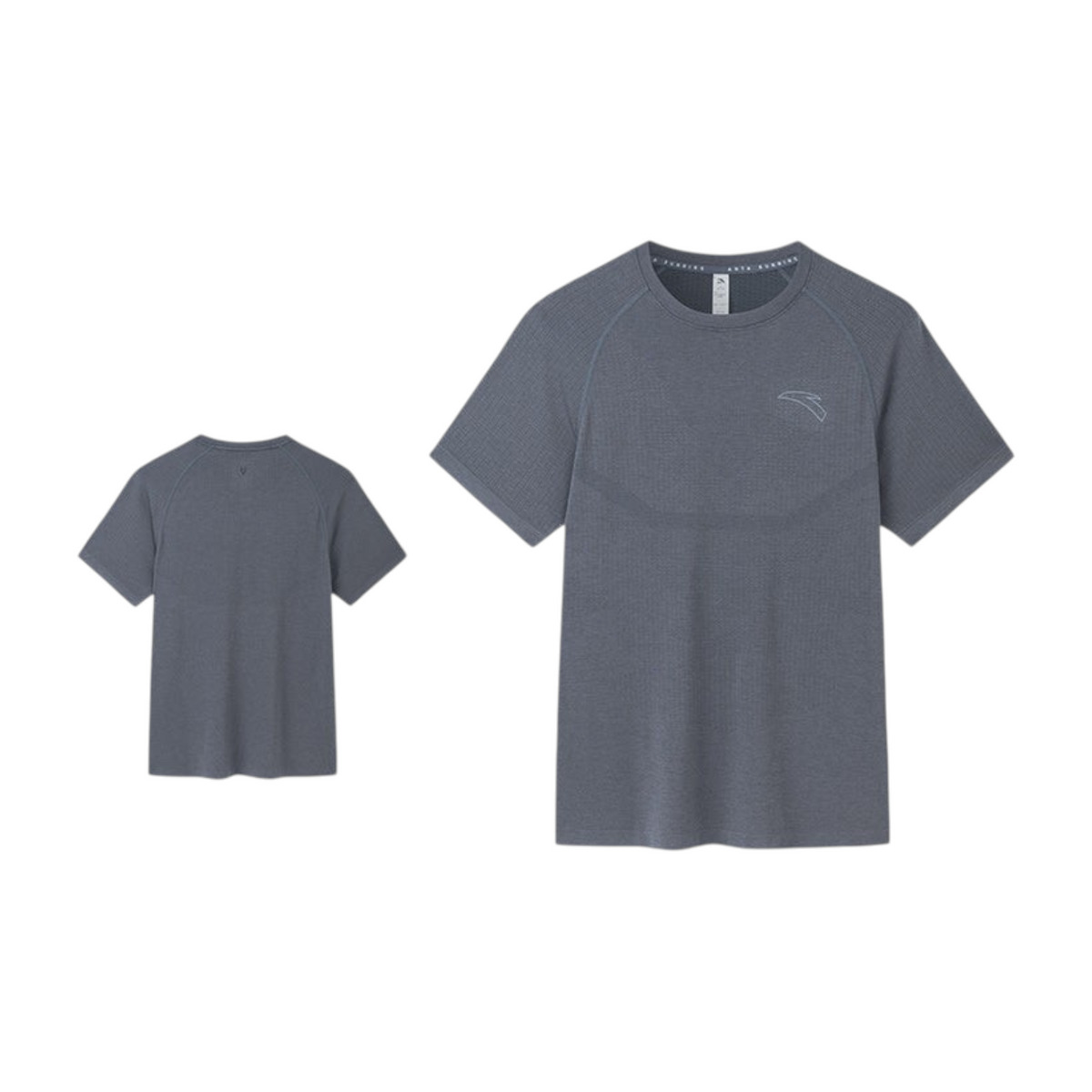 FRG ANTA A-Chill Touch heather grey short sleeve running t-shirt with breathable performance fabric