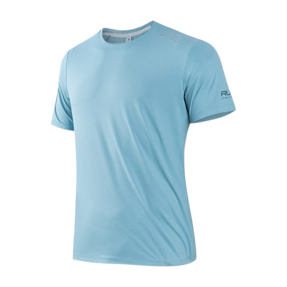 FRG ANTA A-Chill Touch blue short sleeve running t-shirt made from lightweight, breathable, moisture-wicking fabric.