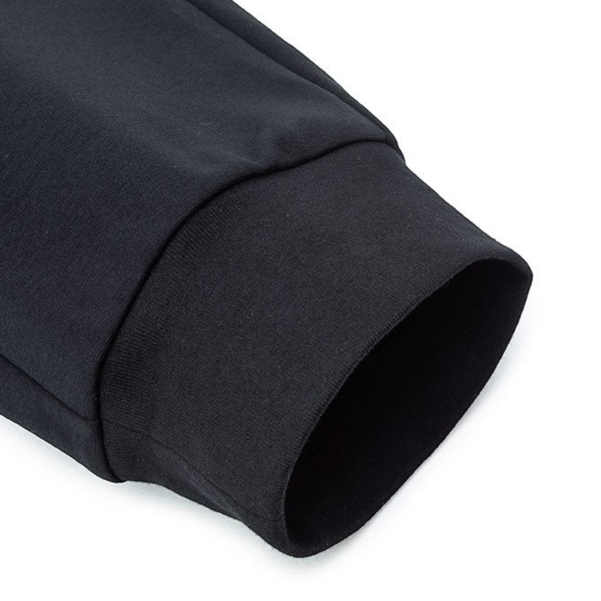 FRG ANTA Sorona black knit track pants featuring a comfortable ribbed elasticated ankle cuff detail.
