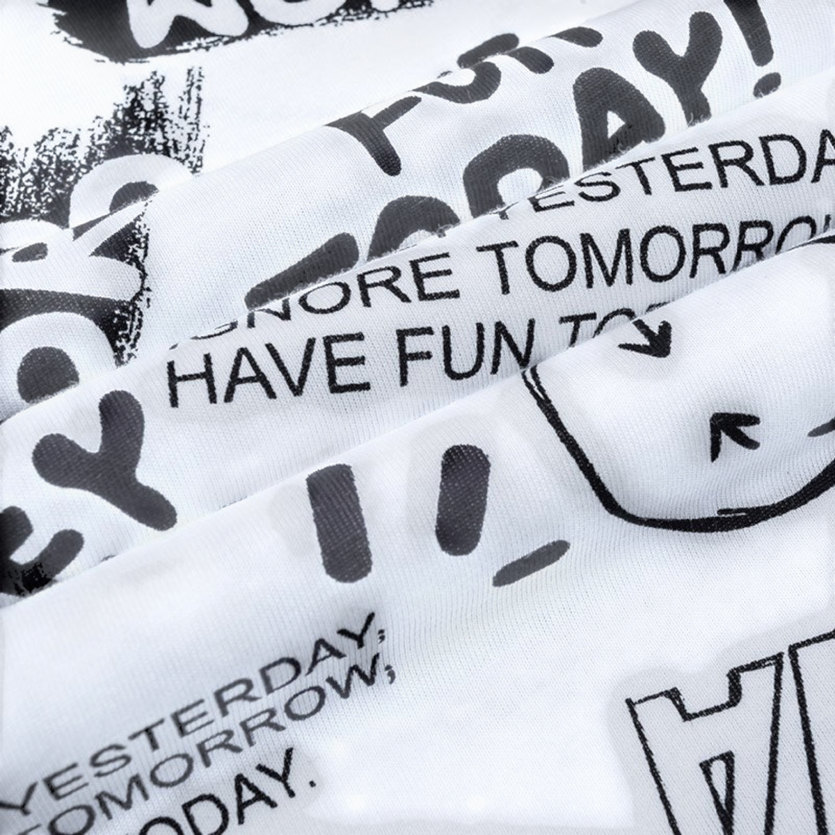 FRG white short sleeve t-shirt featuring black graphic typography print with inspirational quotes