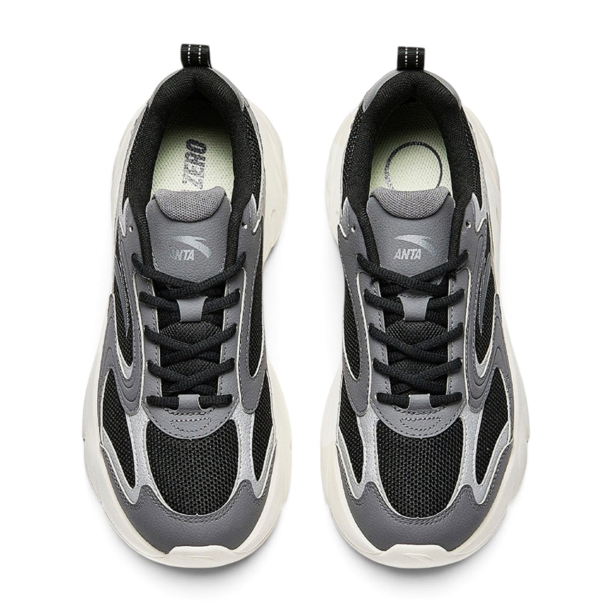 ANTA Casual Shoes - Black/Grey/Silver