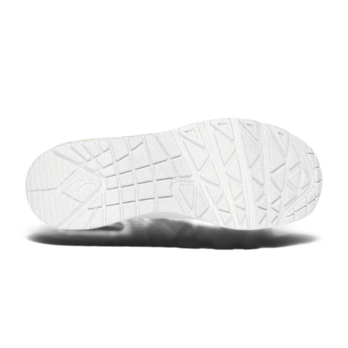 FRG Skechers Uno Spread the Love sneaker white rubber outsole with textured grip pattern