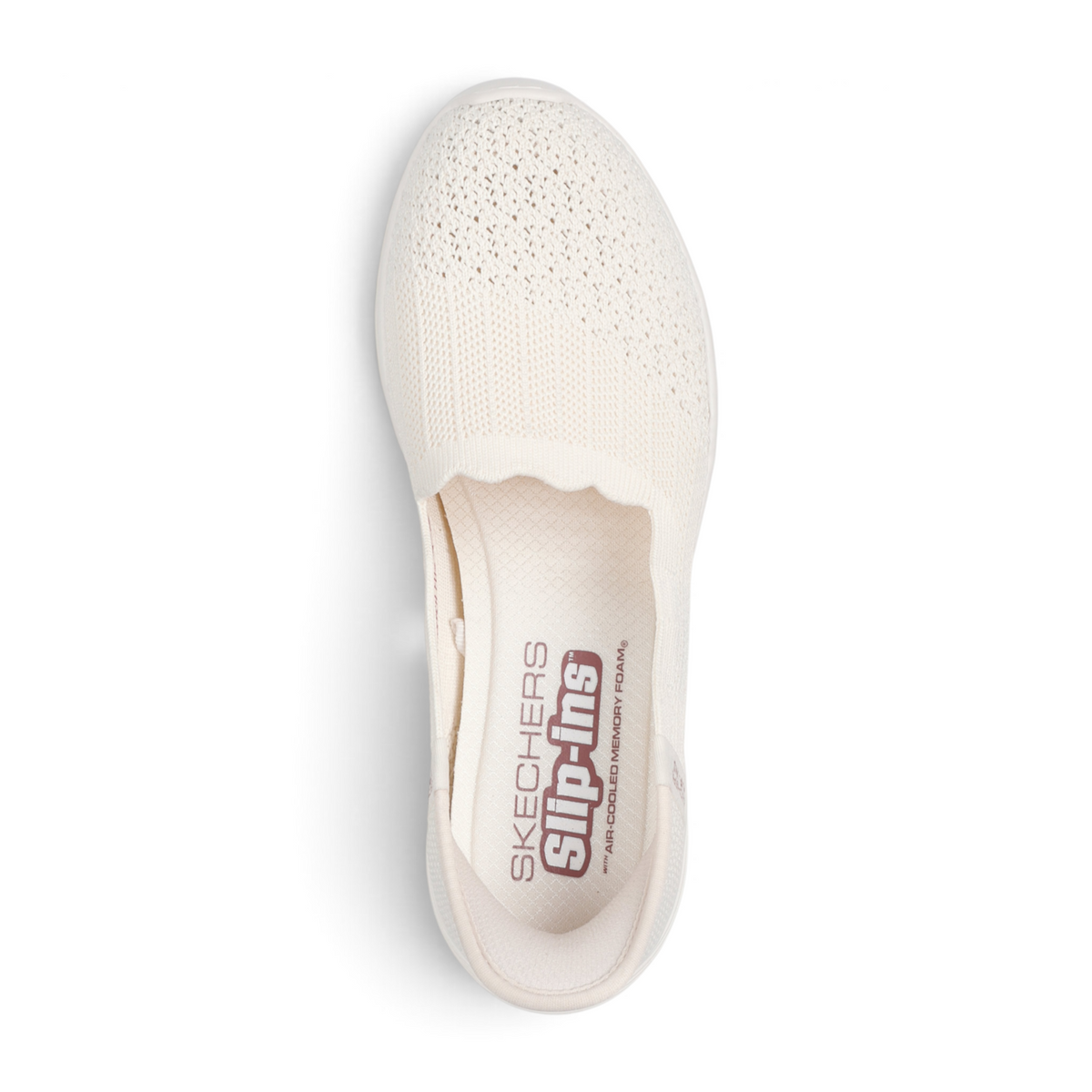 FRG SEAGER BELIEVE IT cream slip-on sneaker with breathable knit upper and cushioned memory foam insole